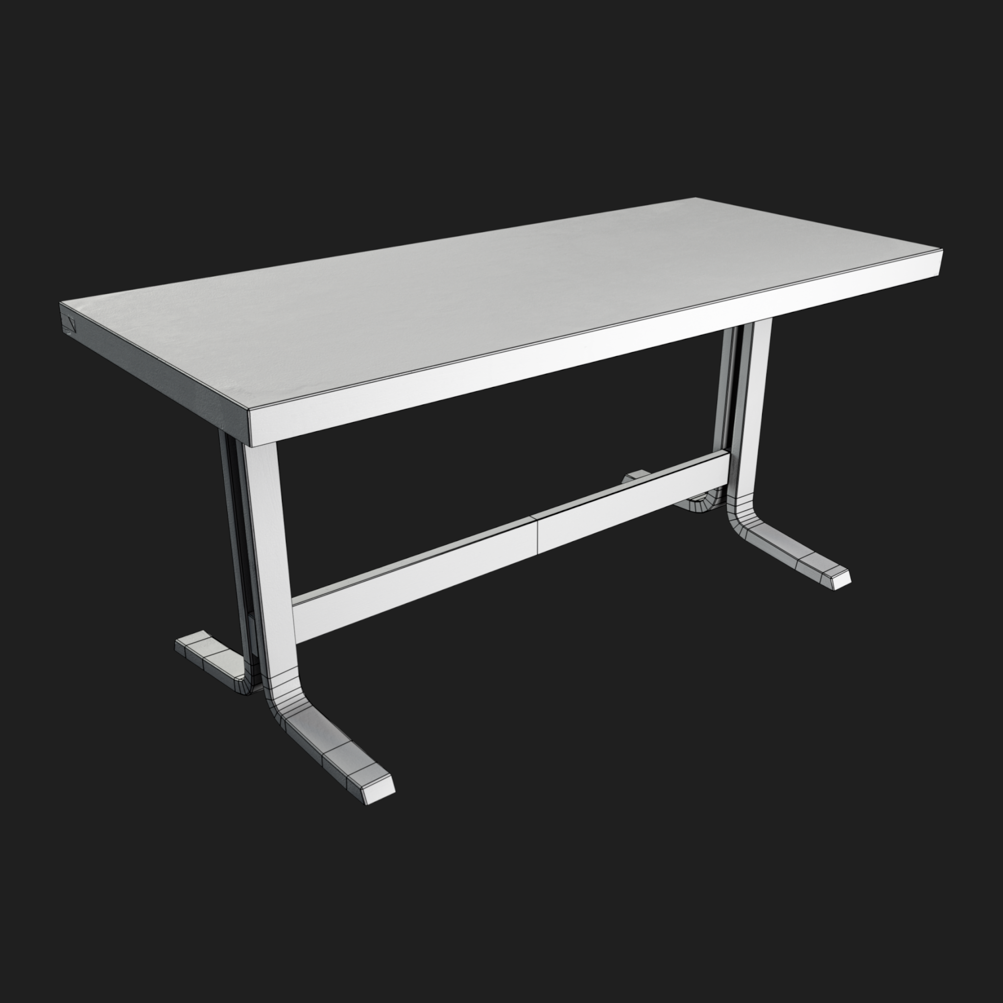 3D Furniture: Small Wooden Table