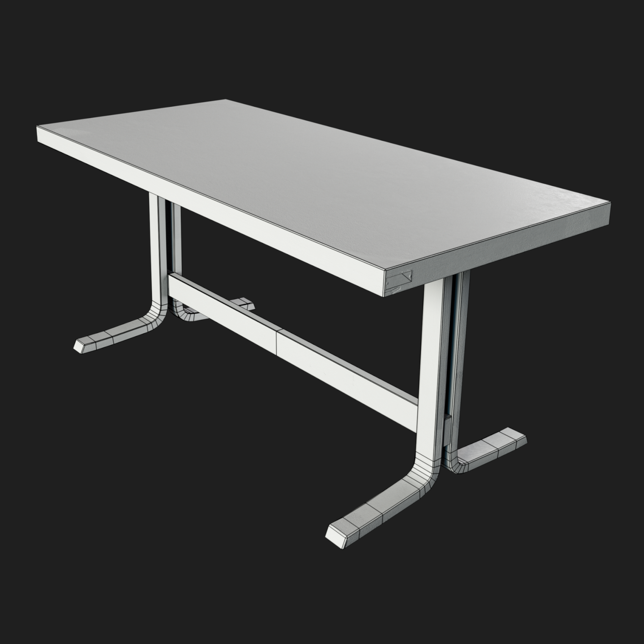 3D Furniture: Small Wooden Table