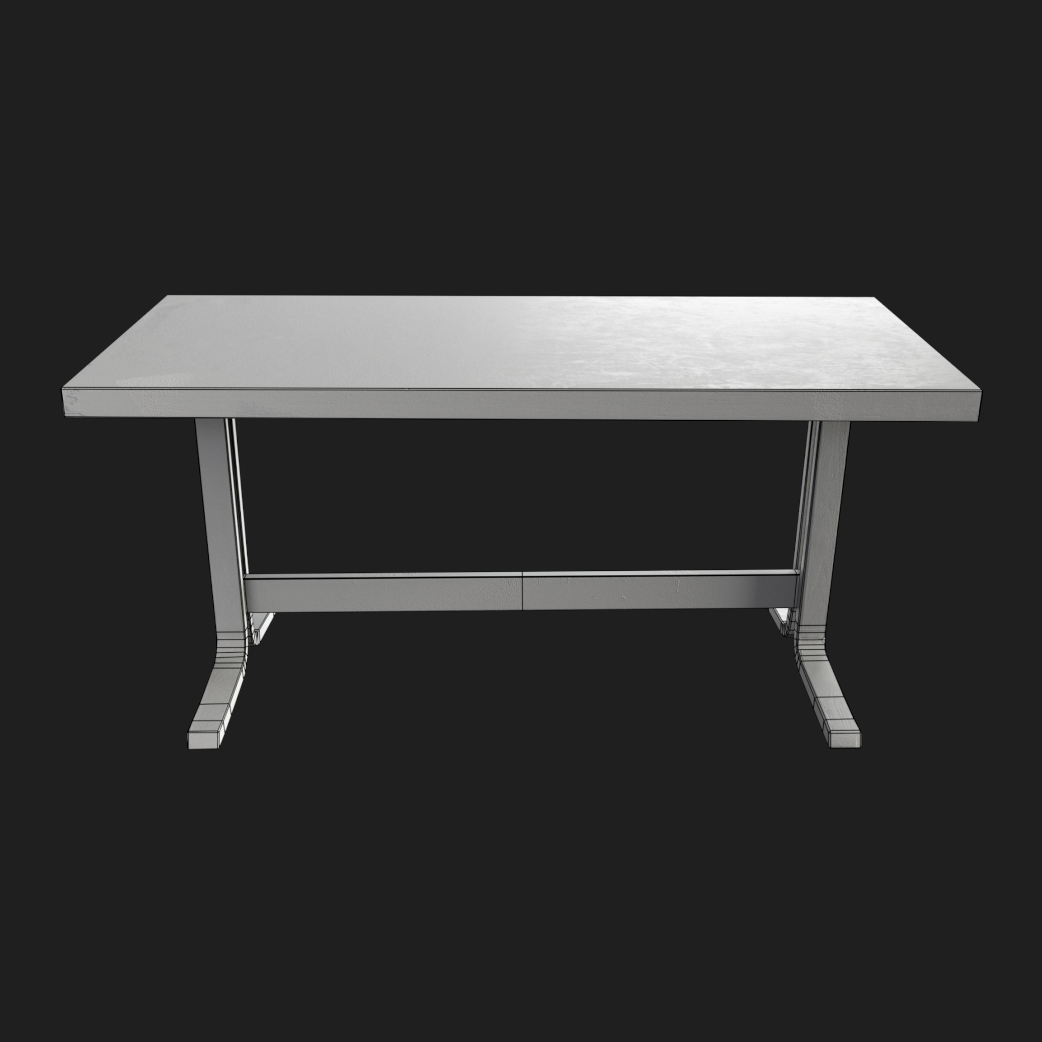 3D Furniture: Small Wooden Table