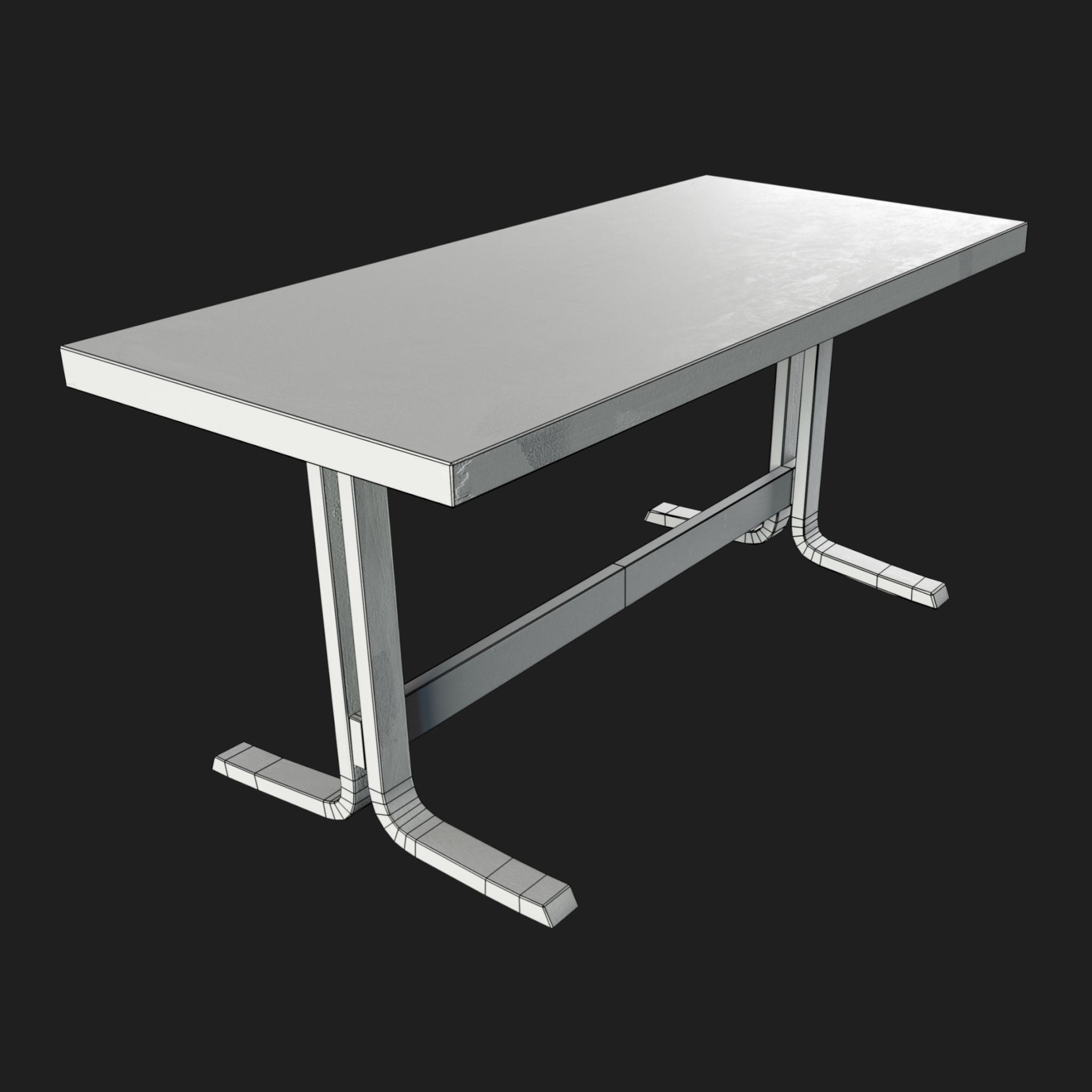 3D Furniture: Small Wooden Table