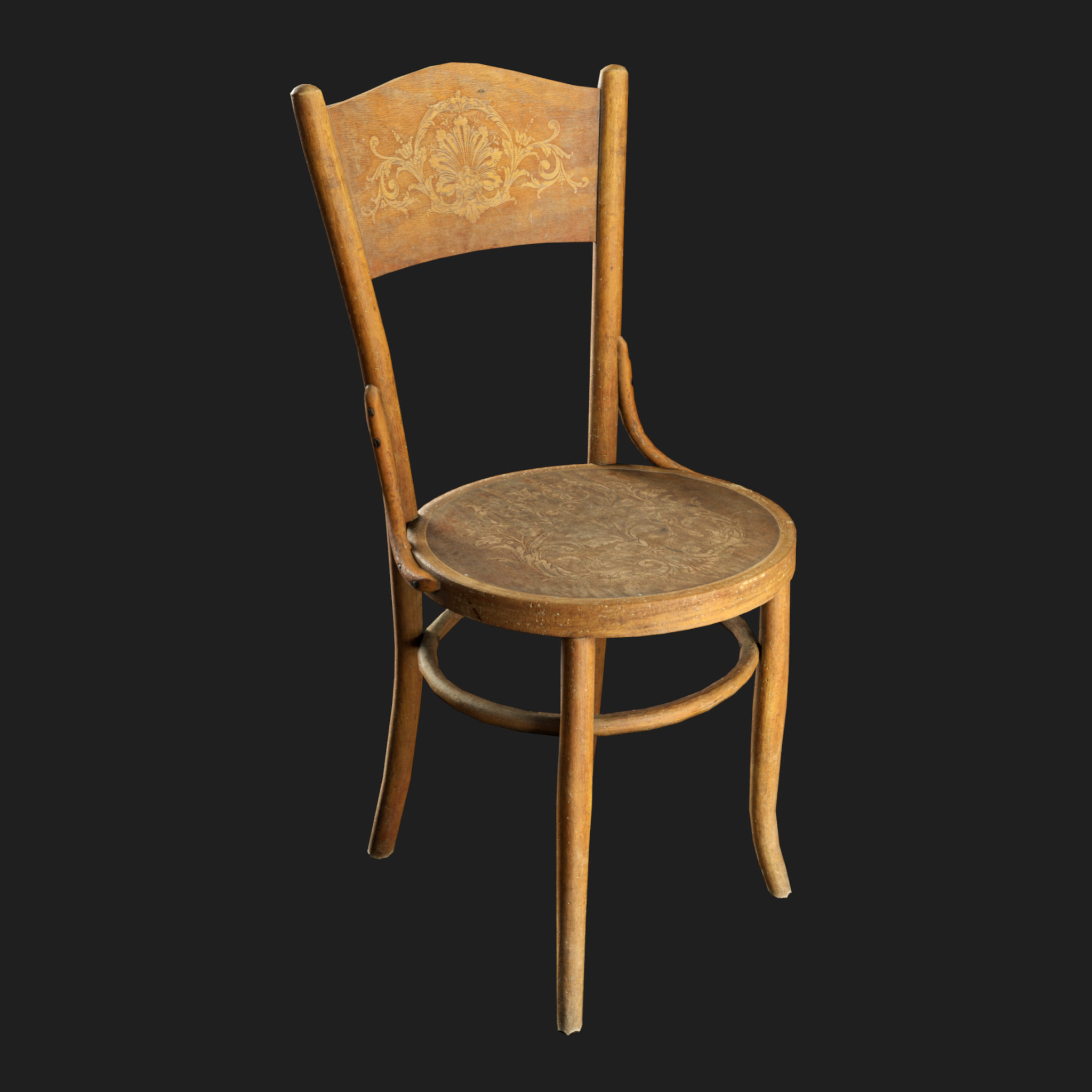 3D Furniture: Wooden Cravted Chair