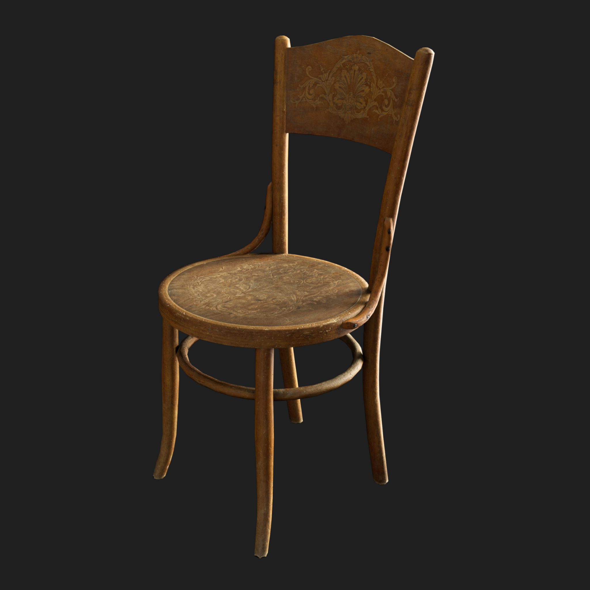 3D Furniture: Wooden Cravted Chair