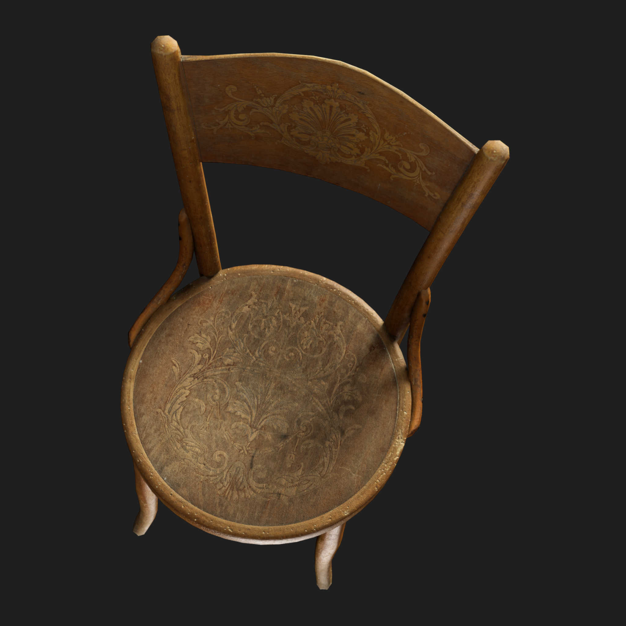 3D Furniture: Wooden Cravted Chair