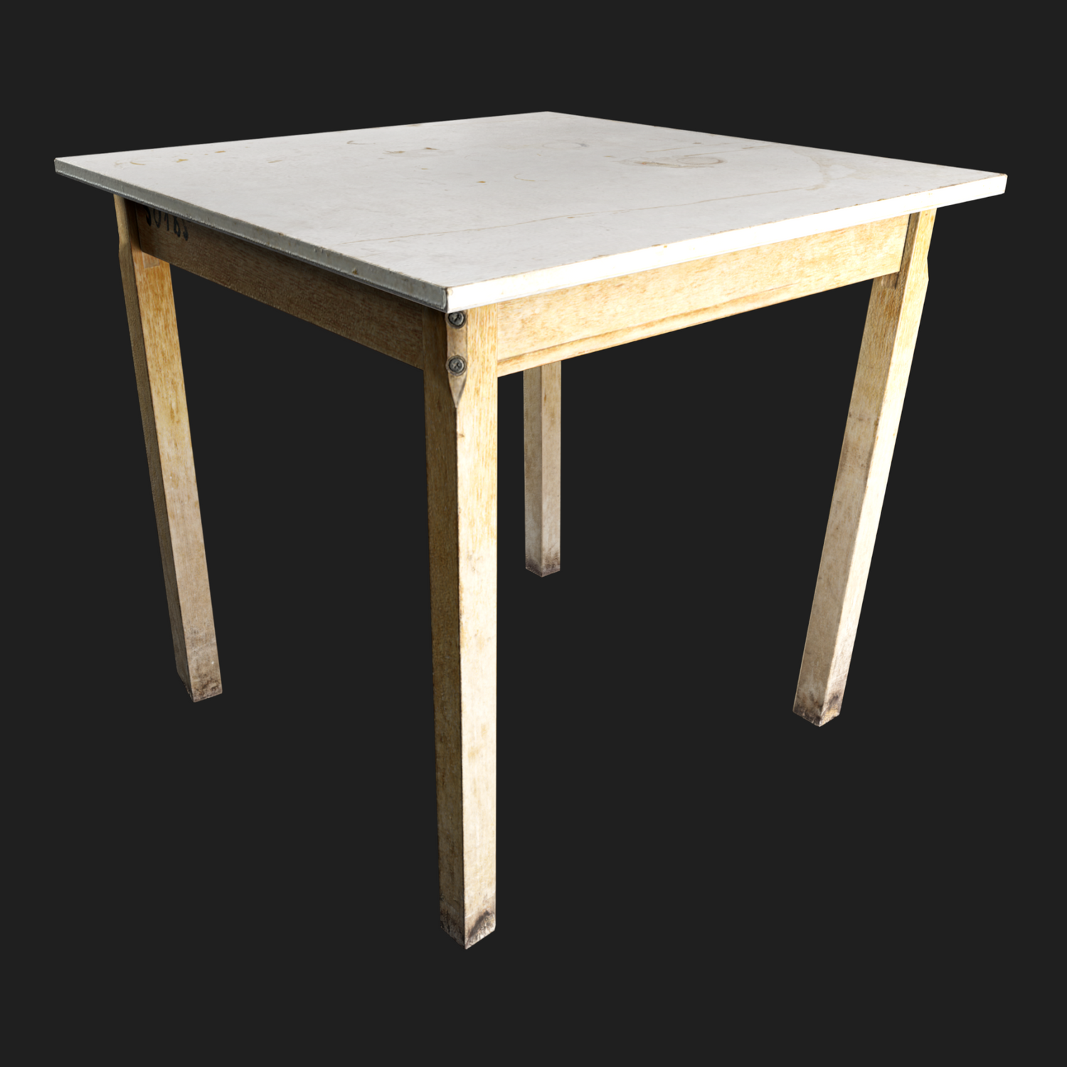 3D Wooden Table White