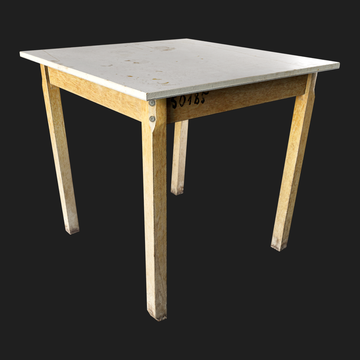 3D Wooden Table White