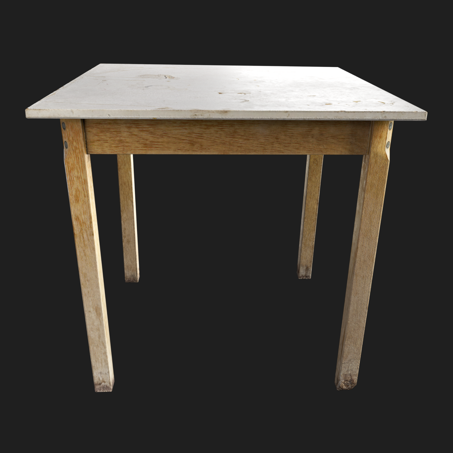 3D Wooden Table White