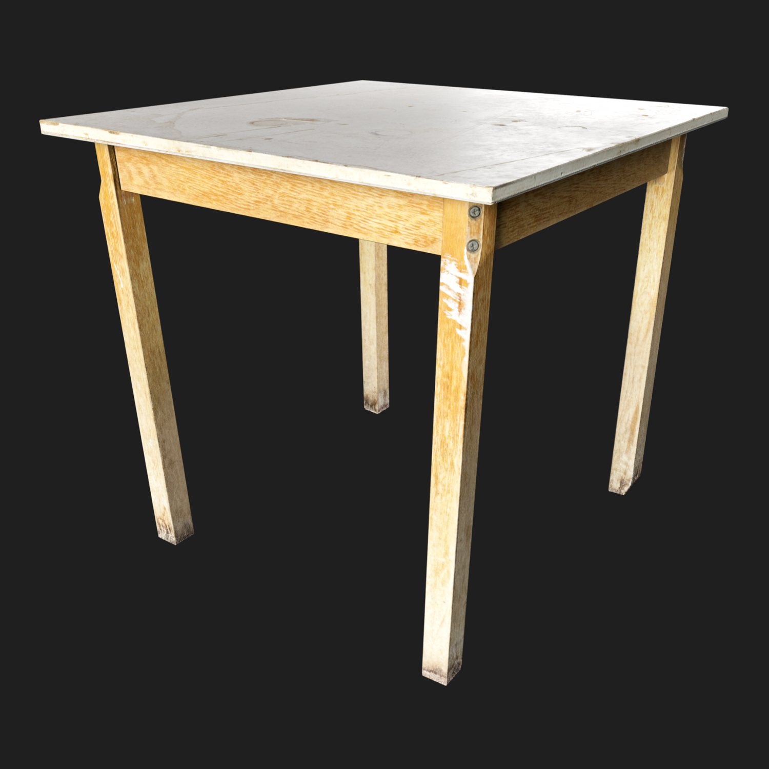 3D Wooden Table White
