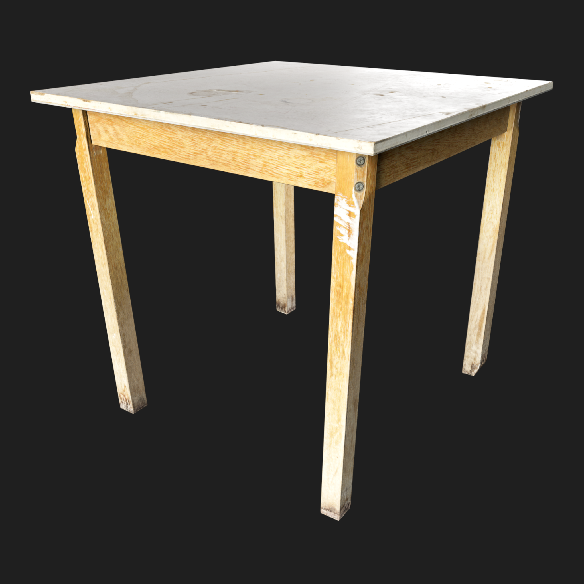 3D Furniture: Wooden Table White