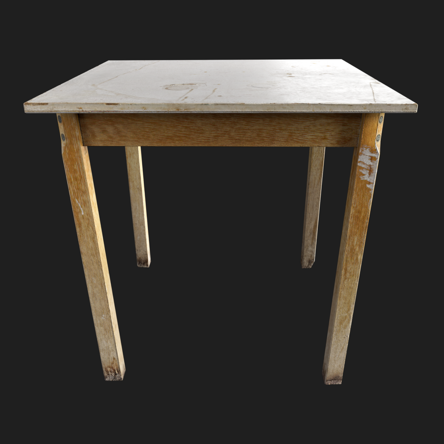3D Wooden Table White