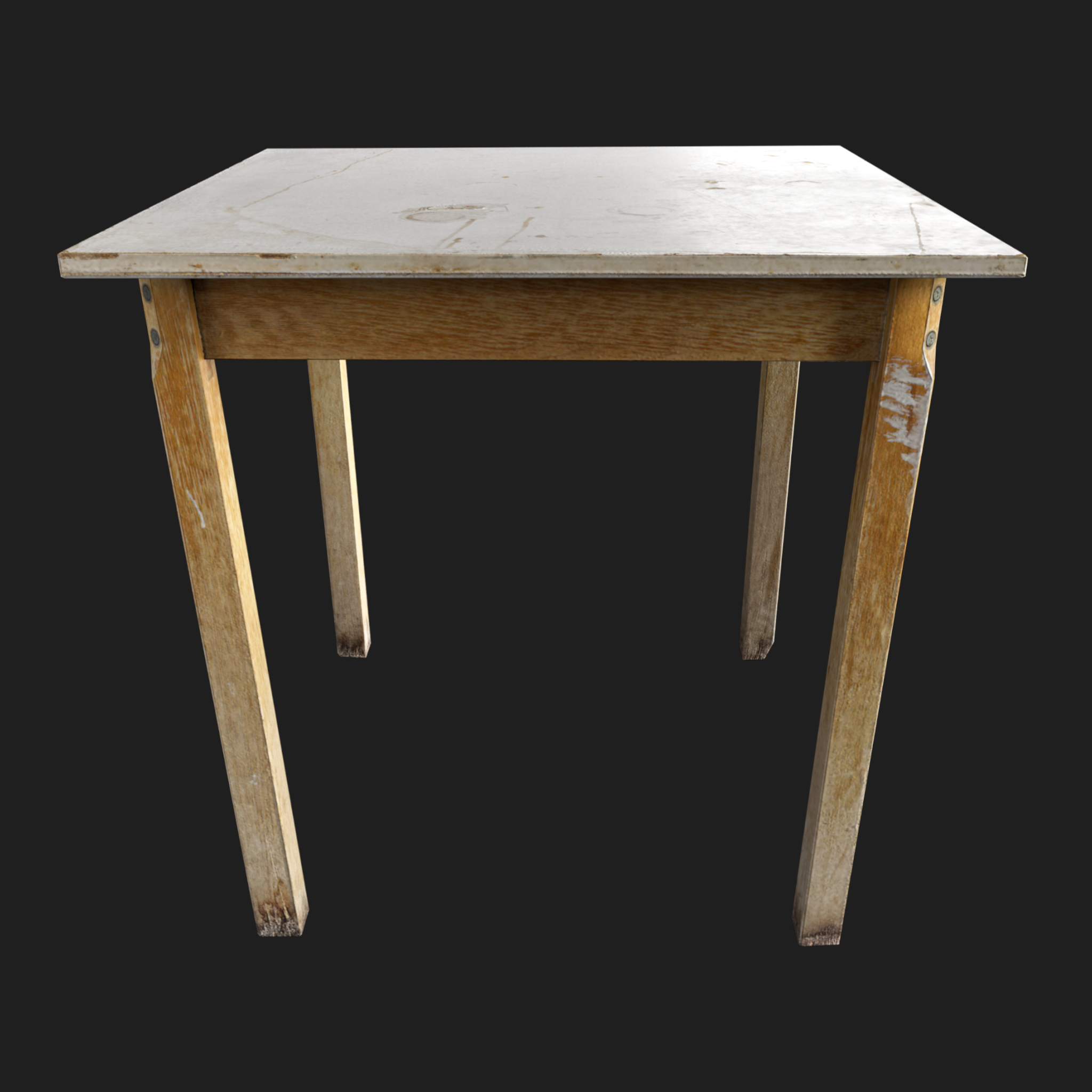 3D Furniture: Wooden Table White