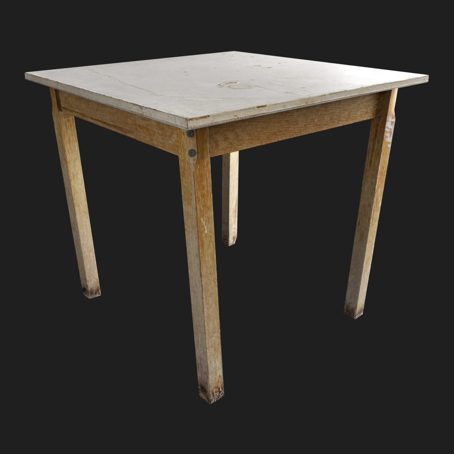 3D Wooden Table White