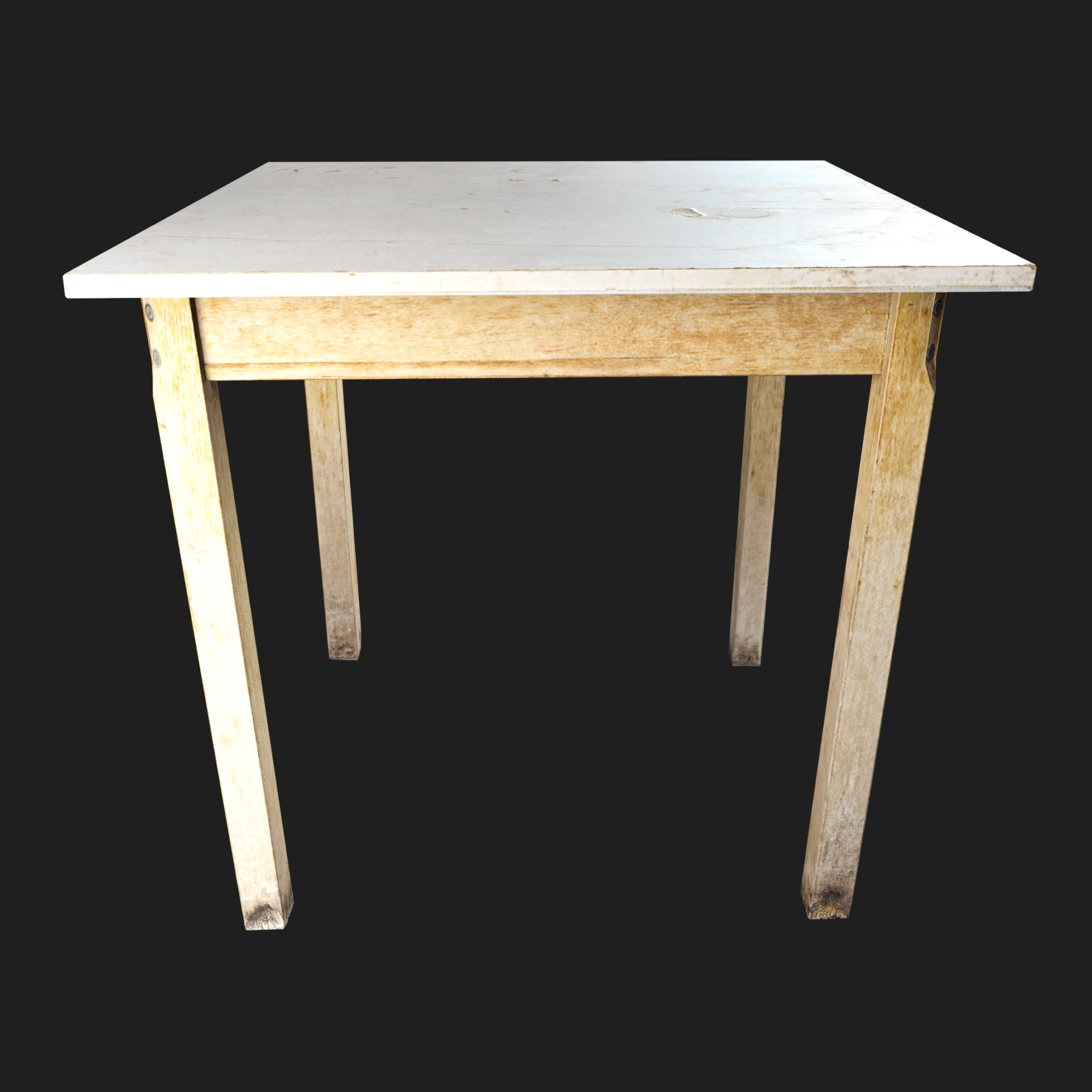 3D Furniture: Wooden Table White