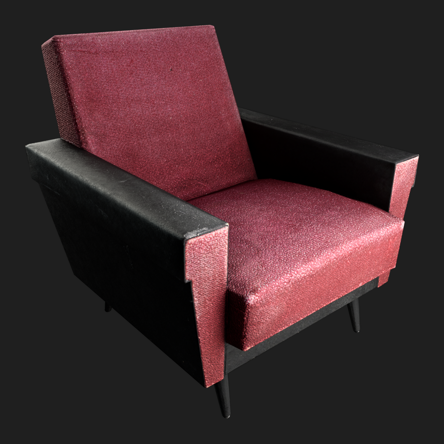 3D Model of Sofa Single Red