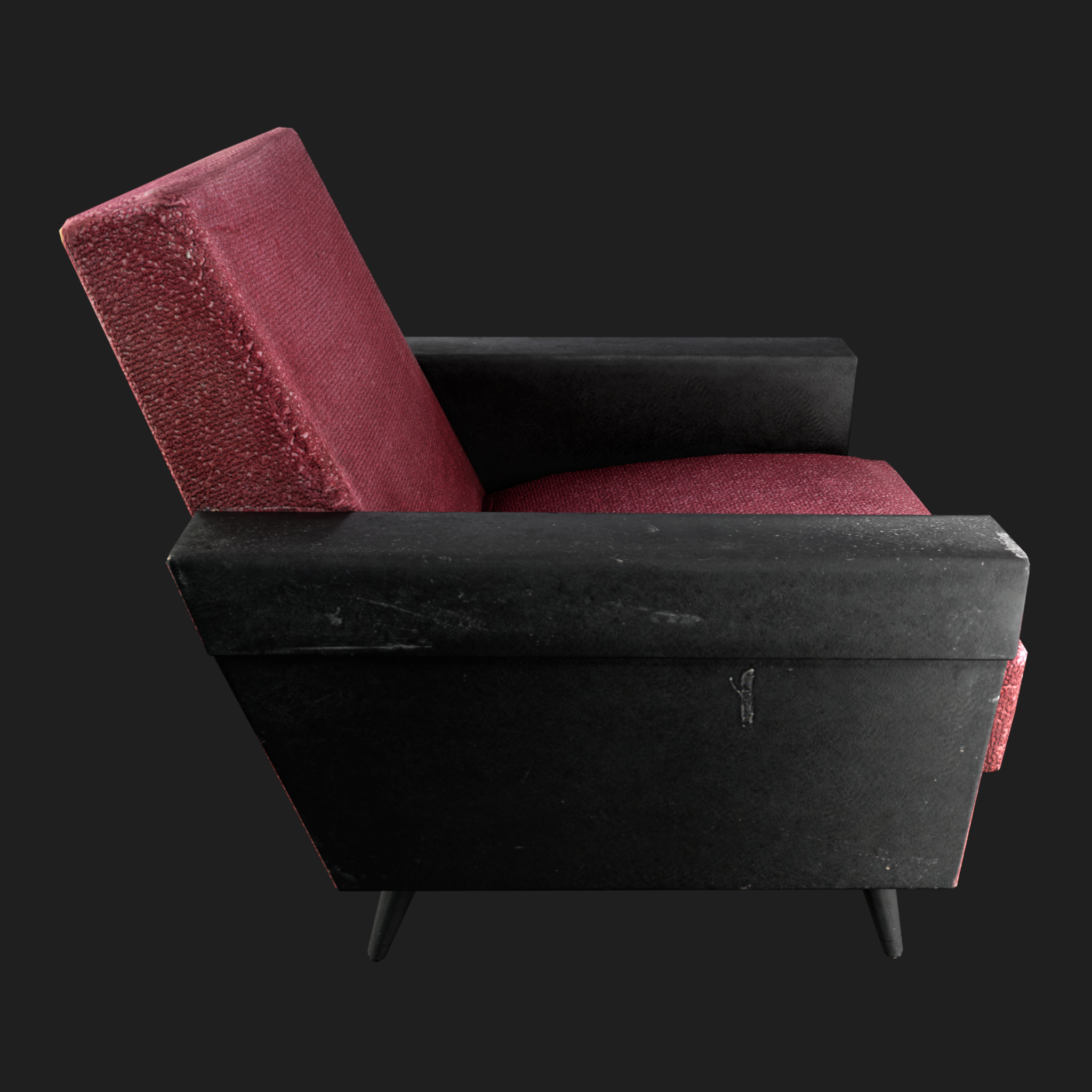 3D Furniture: Sofa Single Red