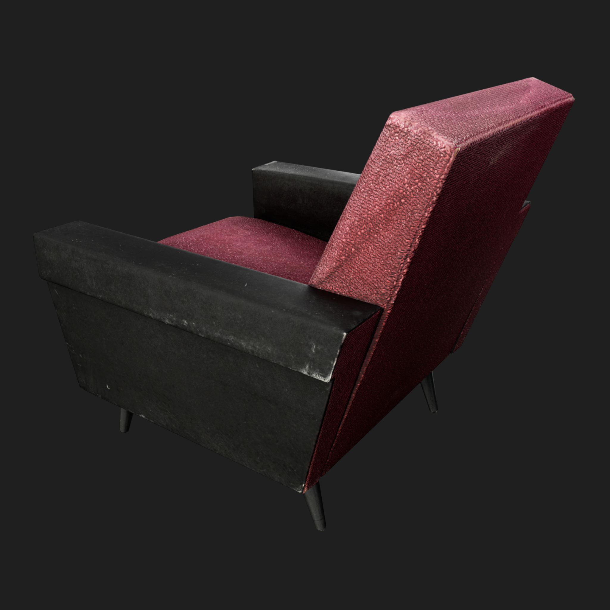 3D Furniture: Sofa Single Red