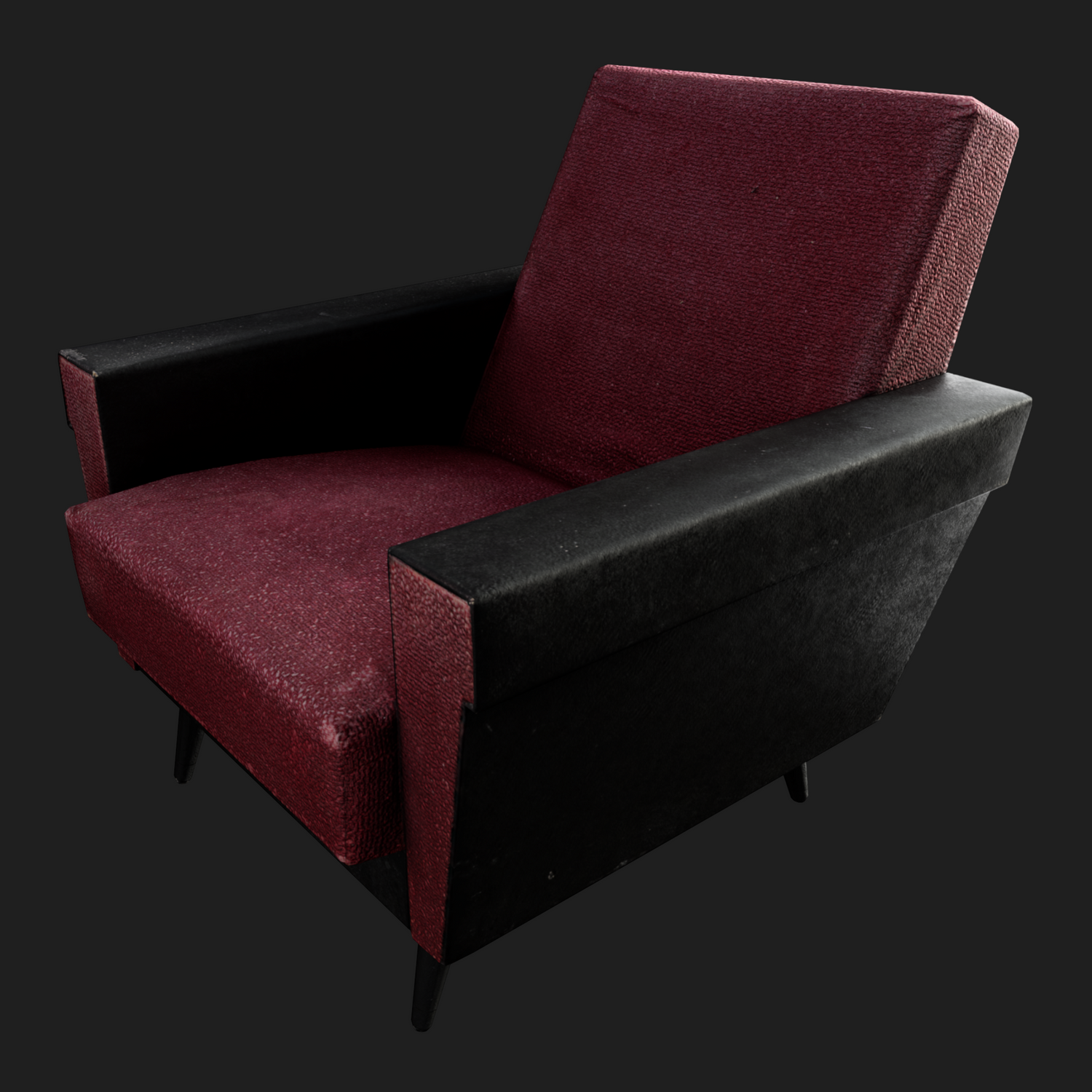 3D Sofa Single Red