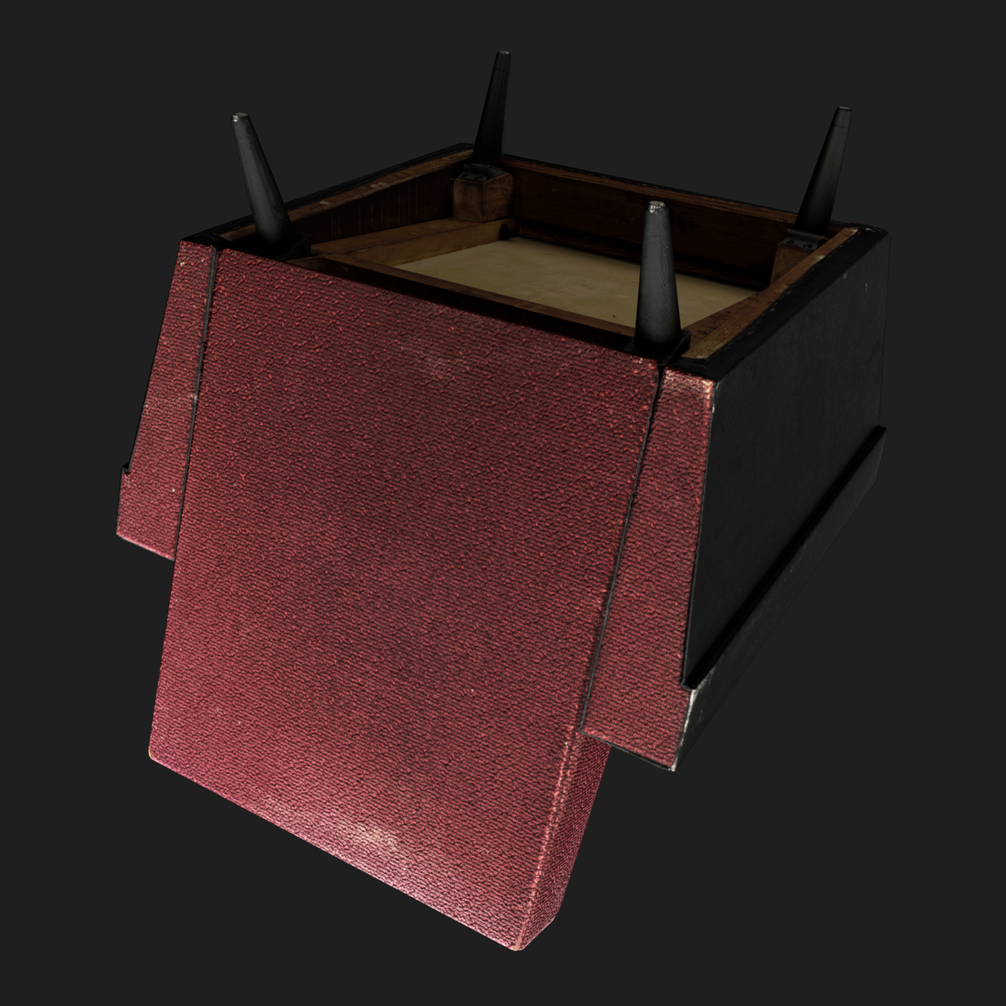 3D Furniture: Sofa Single Red