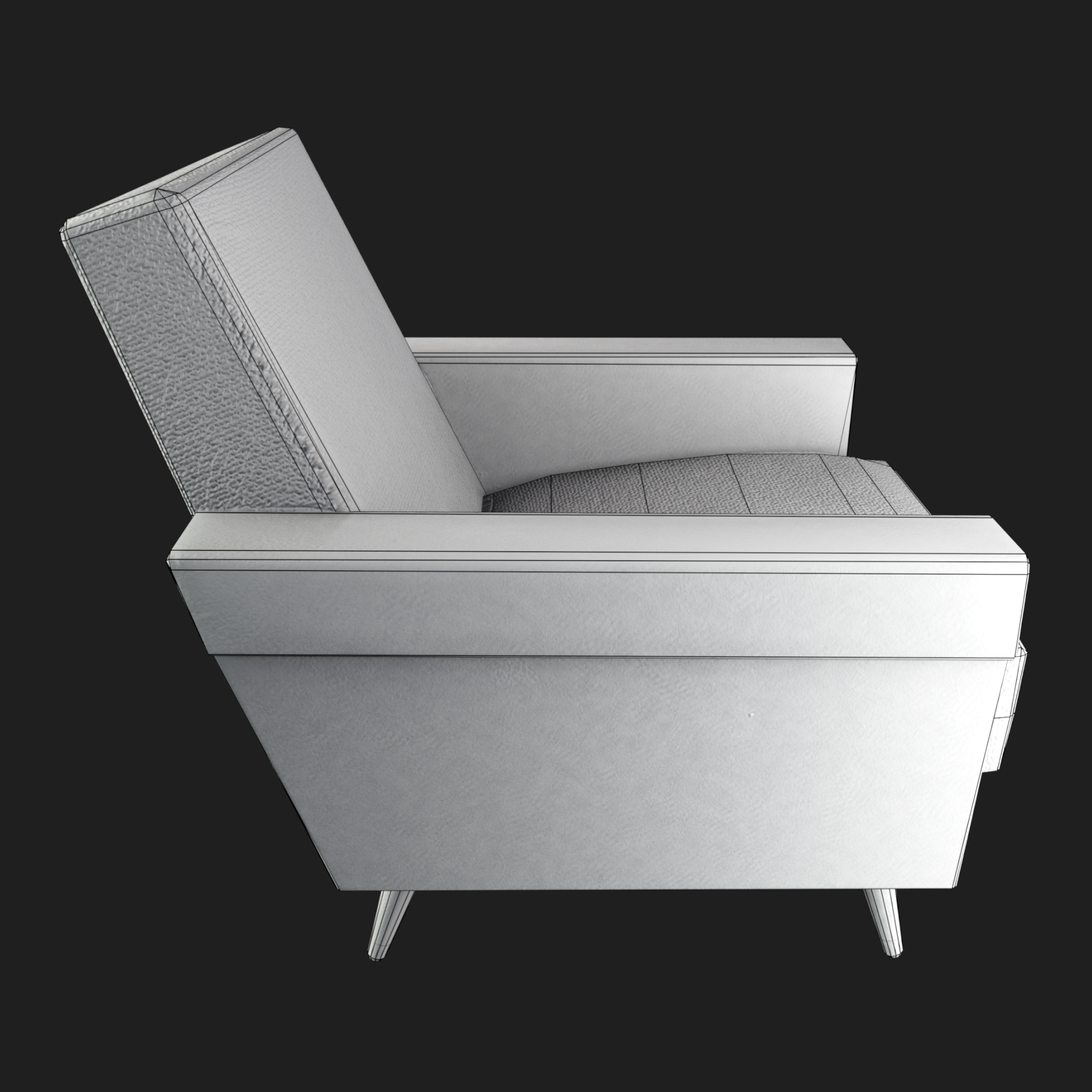 3D Furniture: Sofa Single Red