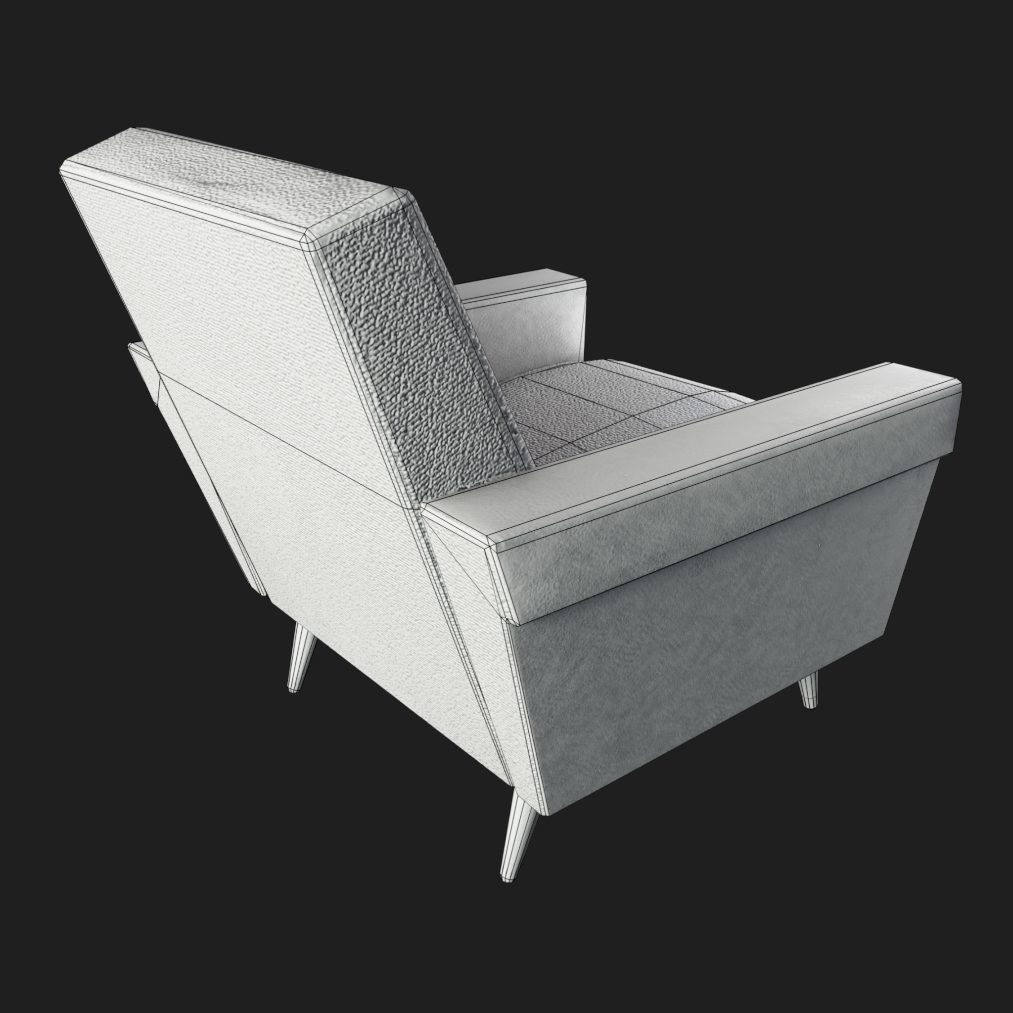 3D Furniture: Sofa Single Red