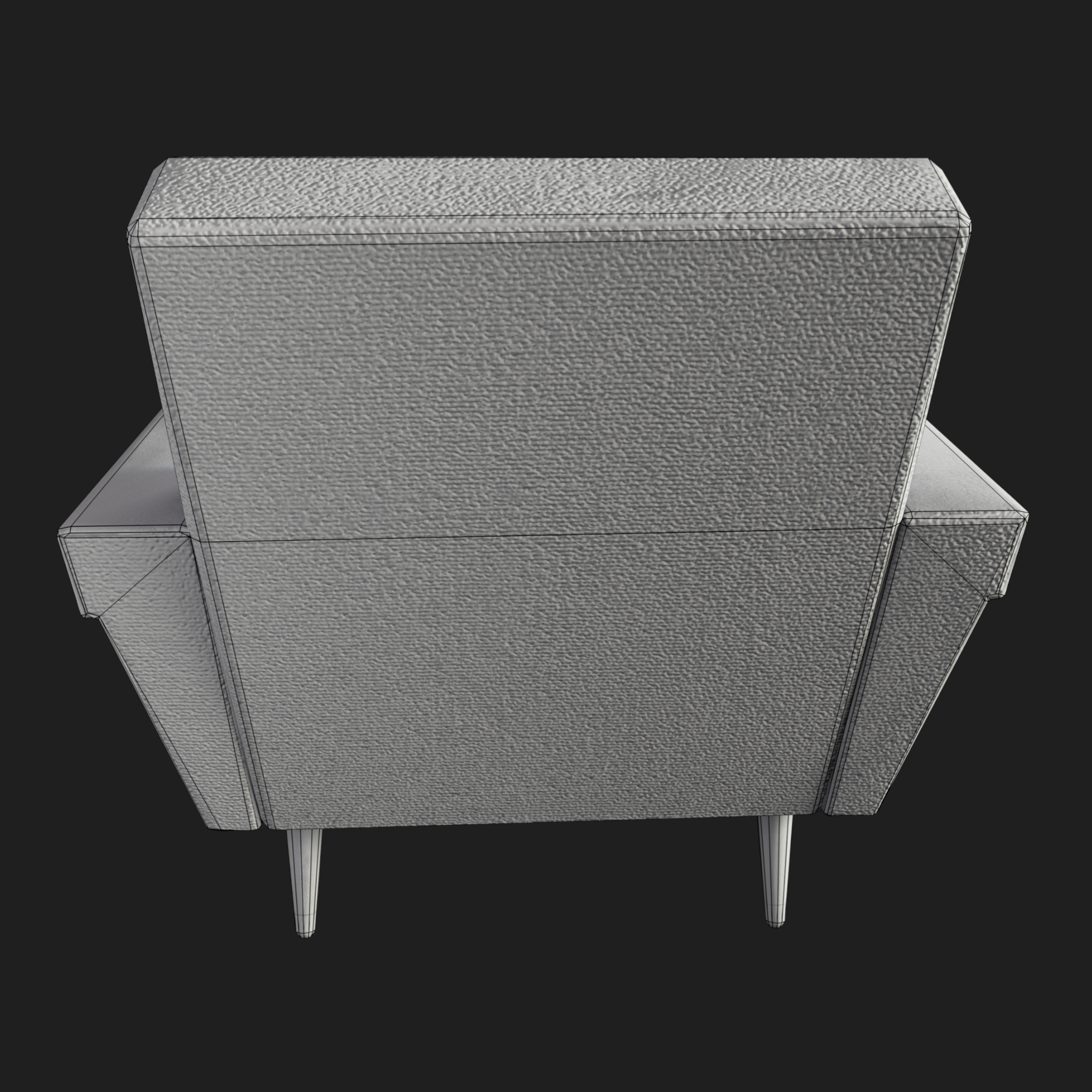 3D Furniture: Sofa Single Red