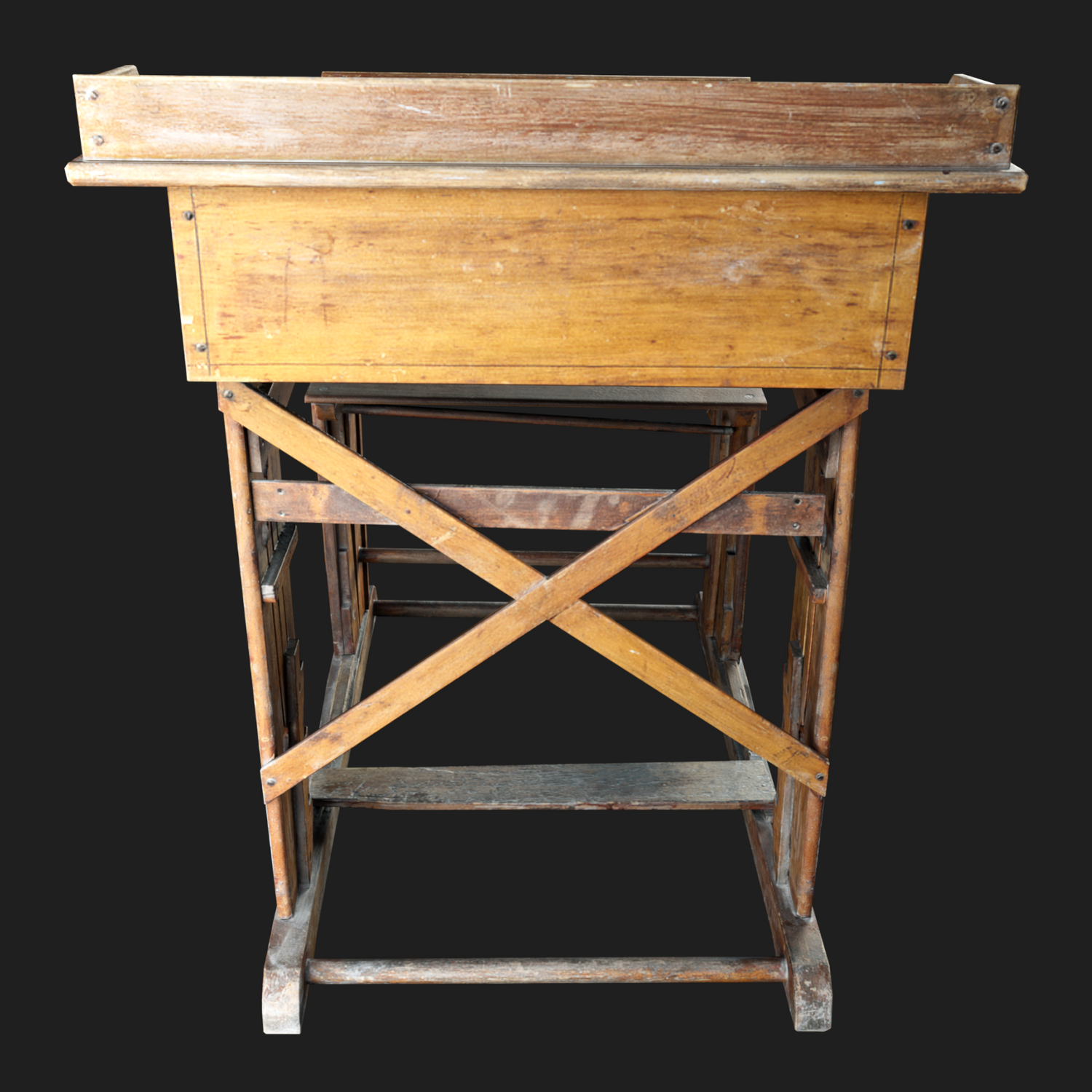 3D Vintage Kids School Desk