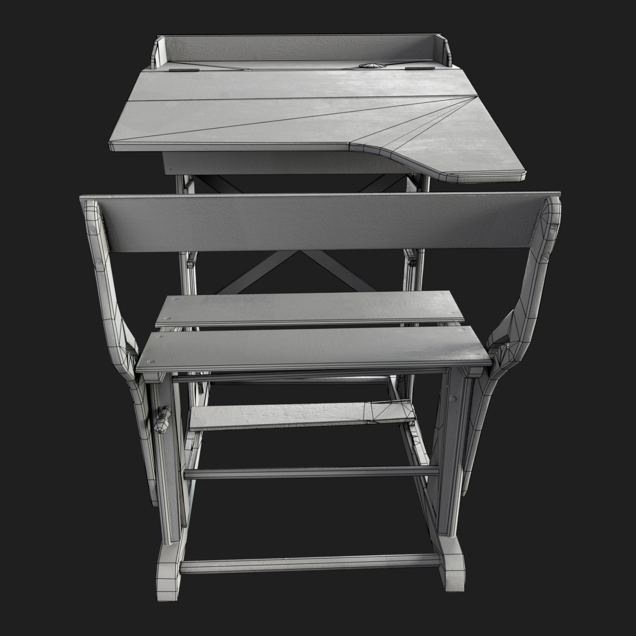 3D Furniture: Kids School Desk
