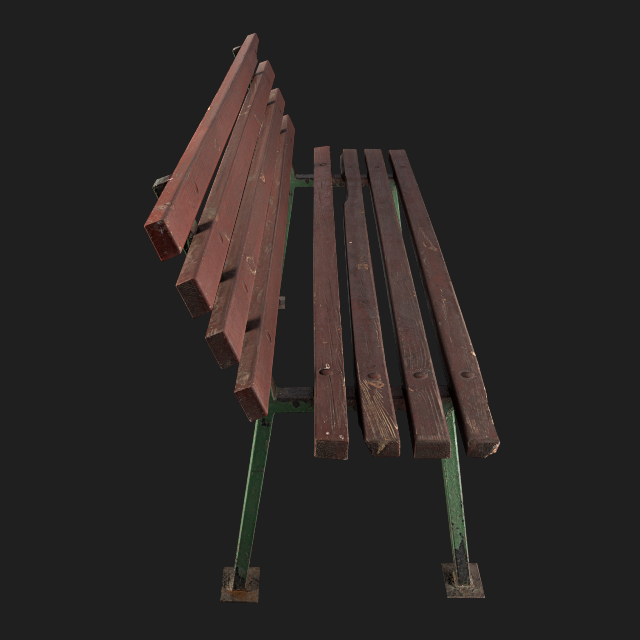 3D Furniture: Wooden Bench