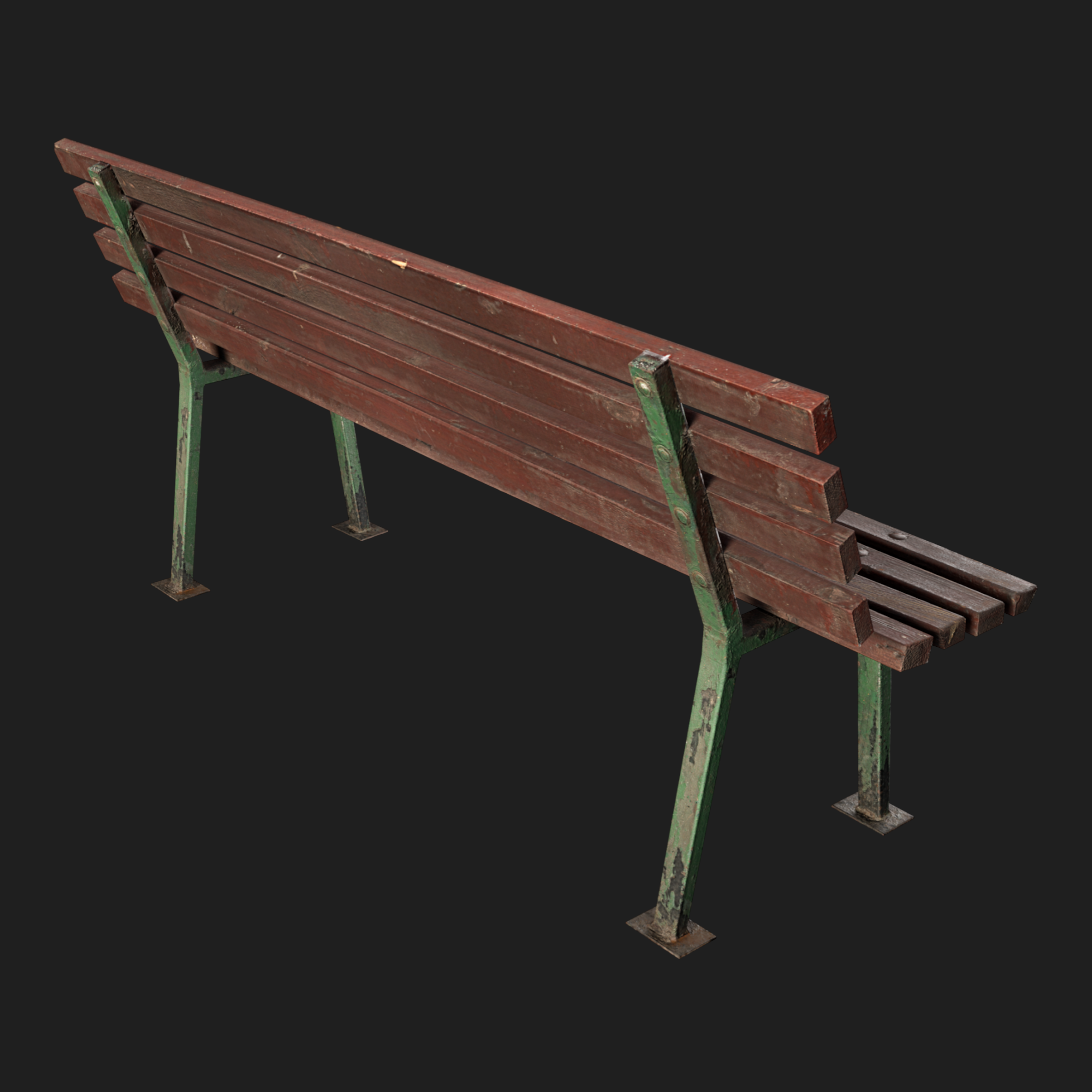 3D Furniture: Wooden Bench