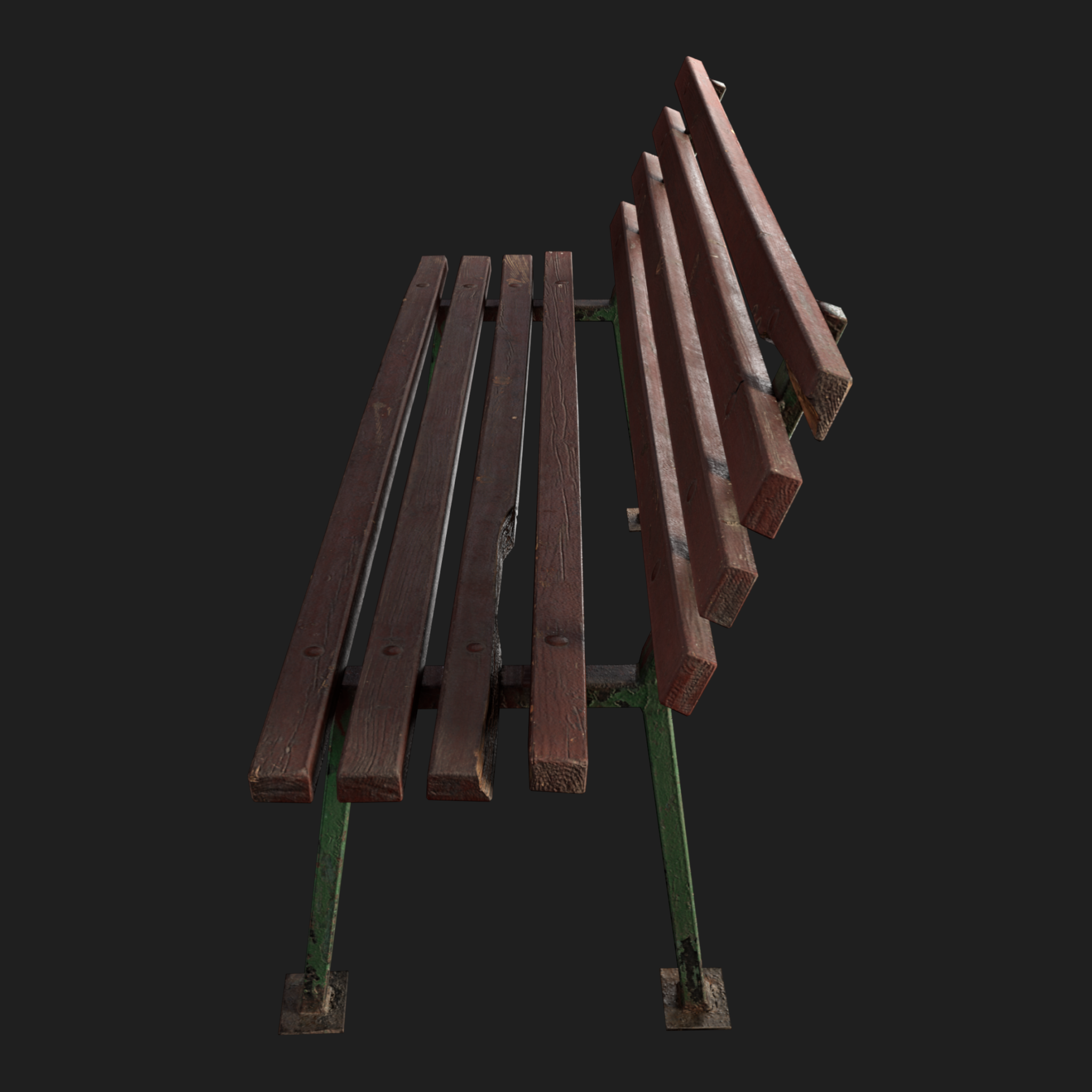 3D Furniture: Wooden Bench