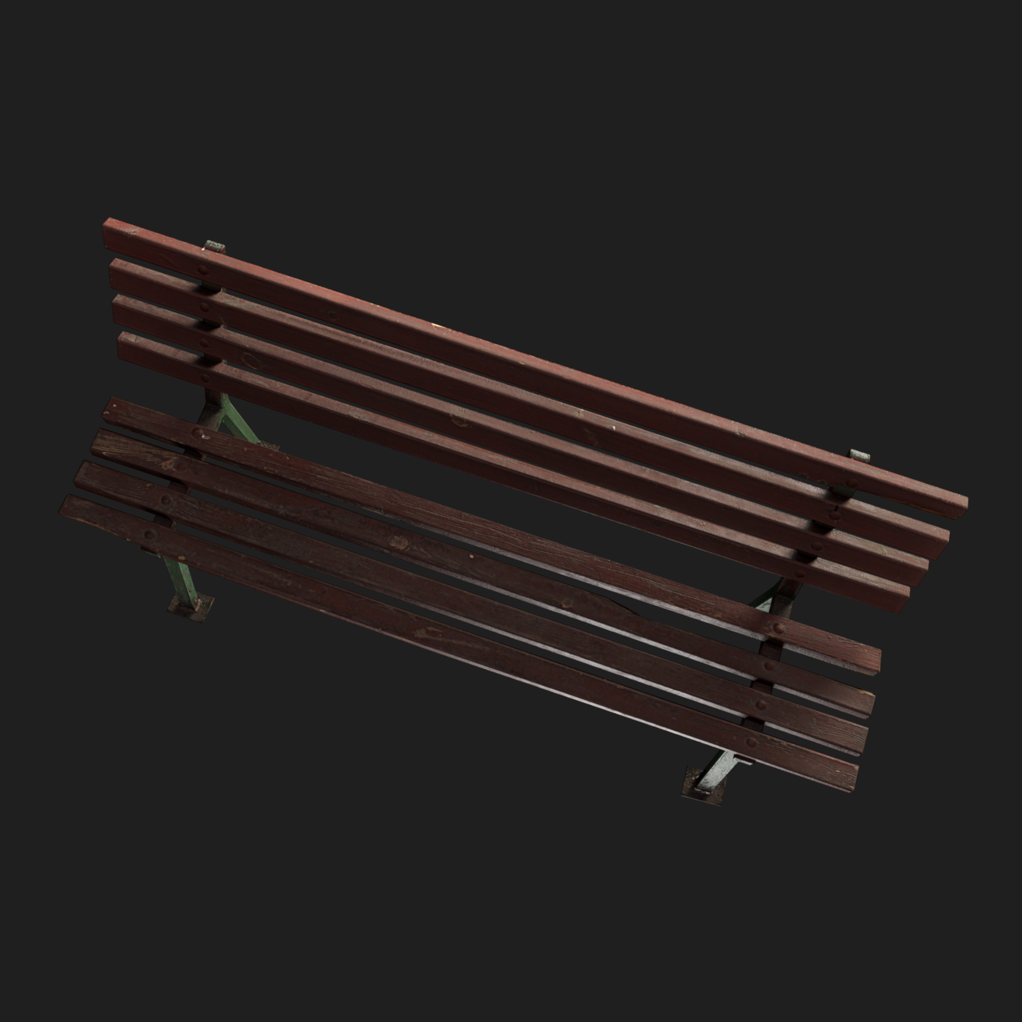 3D Furniture: Wooden Bench