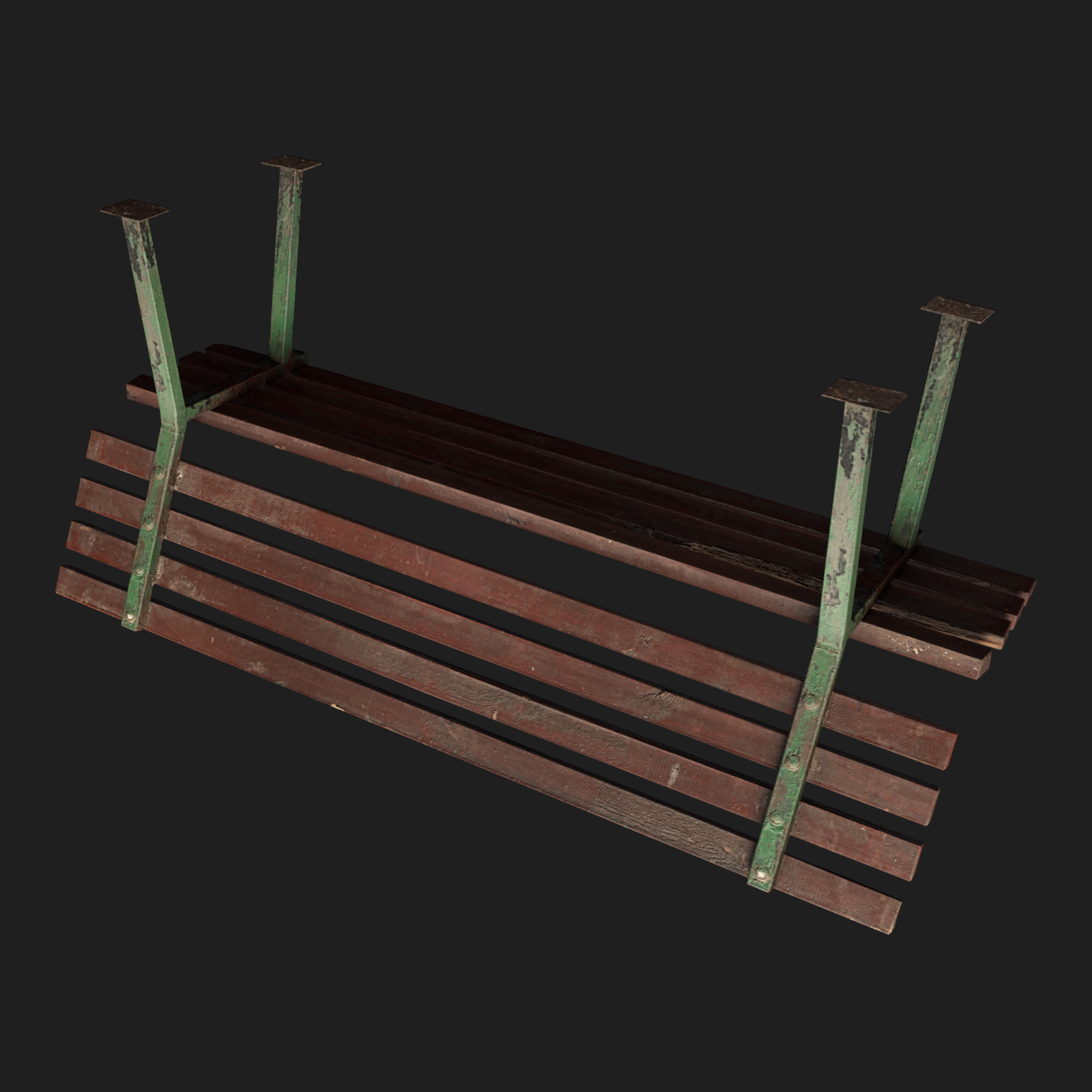 3D Furniture: Wooden Bench