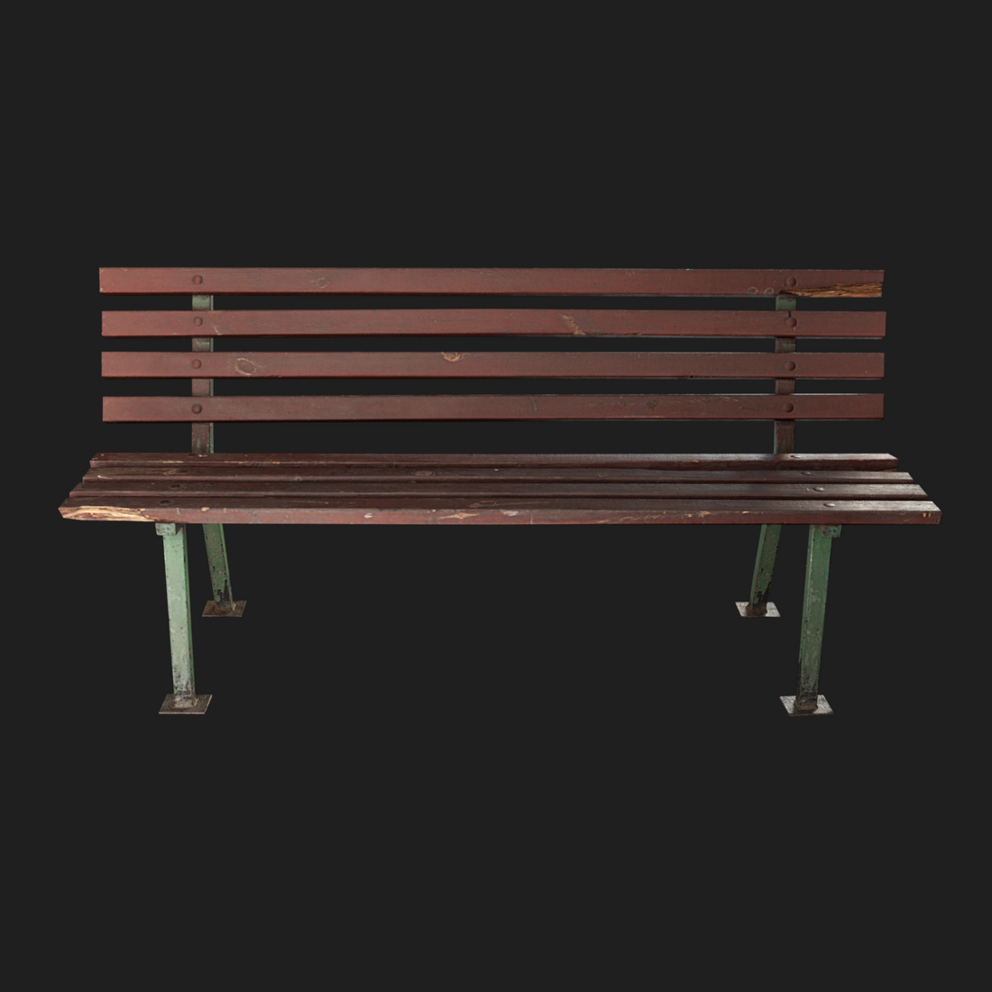 3D Street Wooden Bench