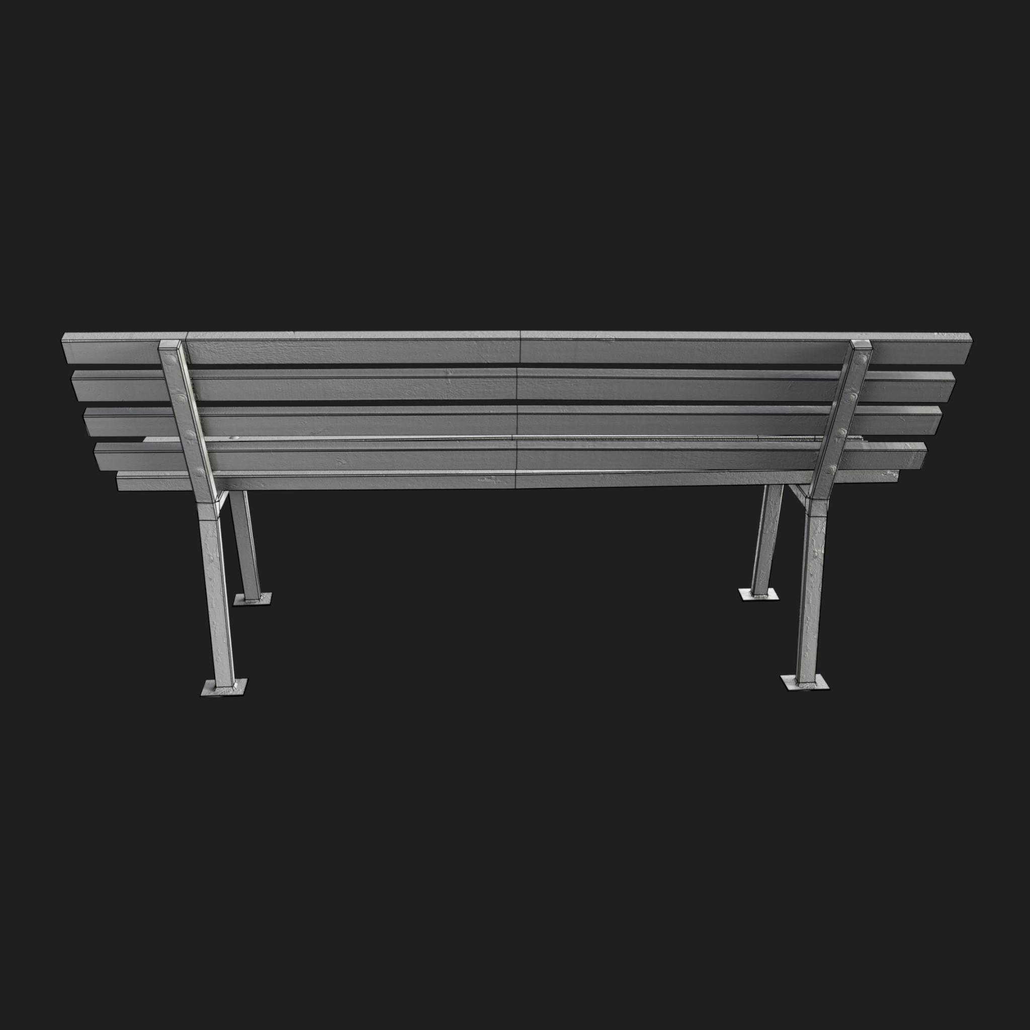 3D Furniture: Wooden Bench
