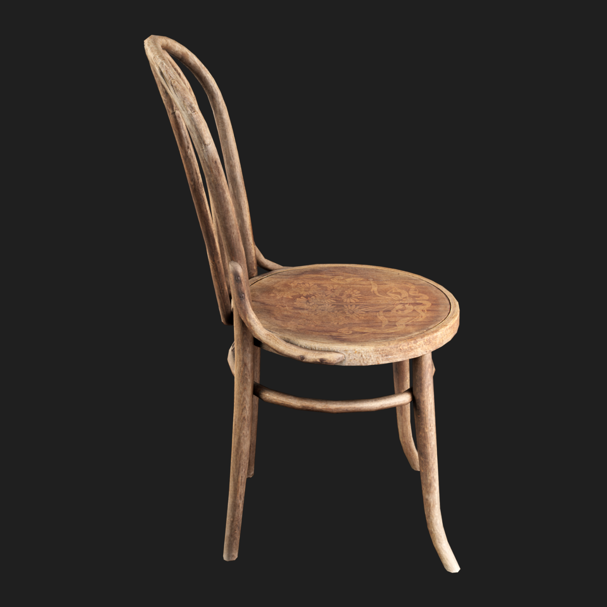 3D Furniture: Chair Wooden Thonet