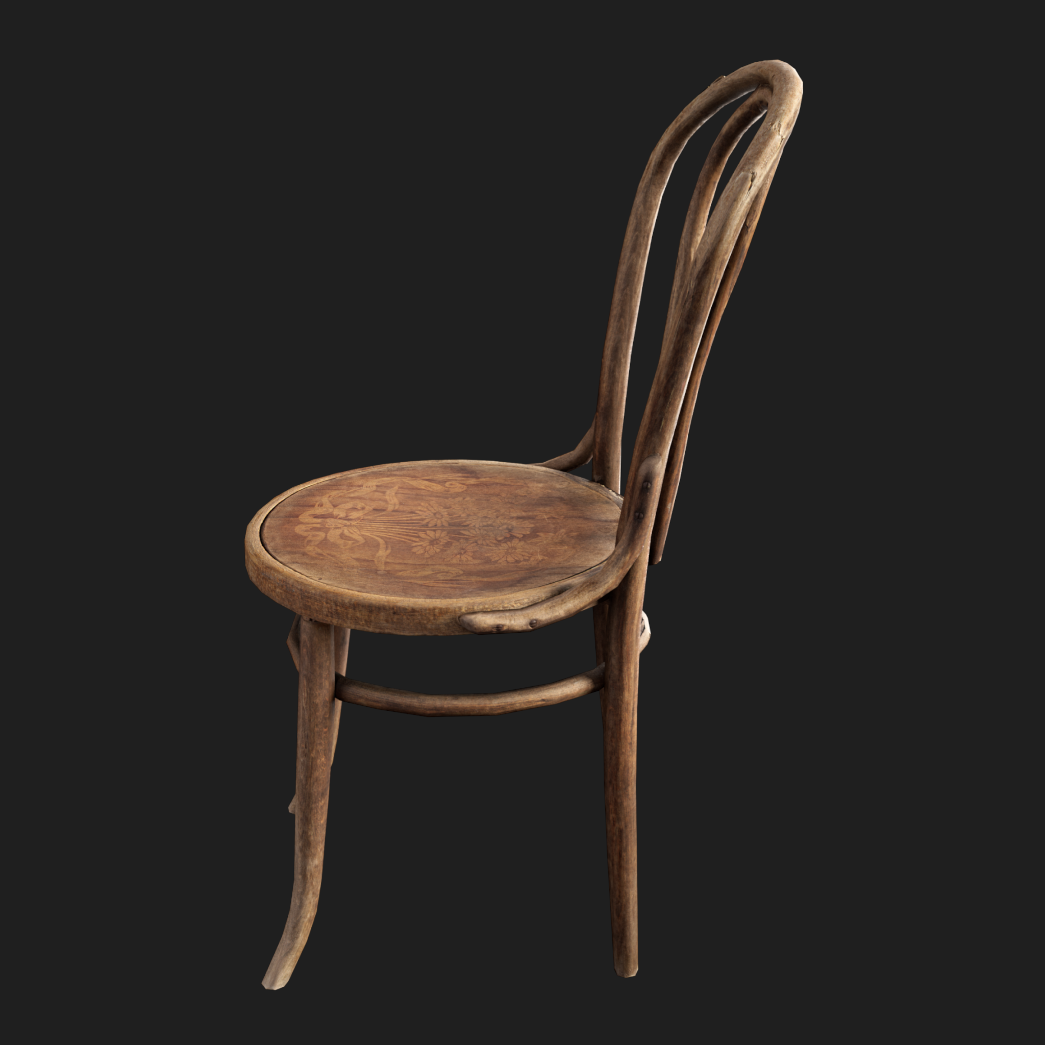 3D Furniture: Chair Wooden Thonet
