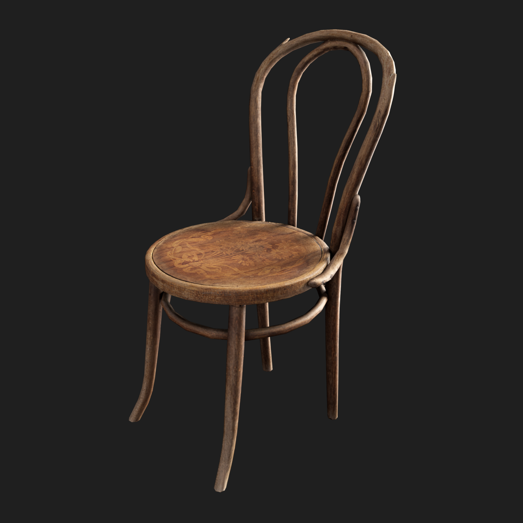 3D Furniture: Chair Wooden Thonet