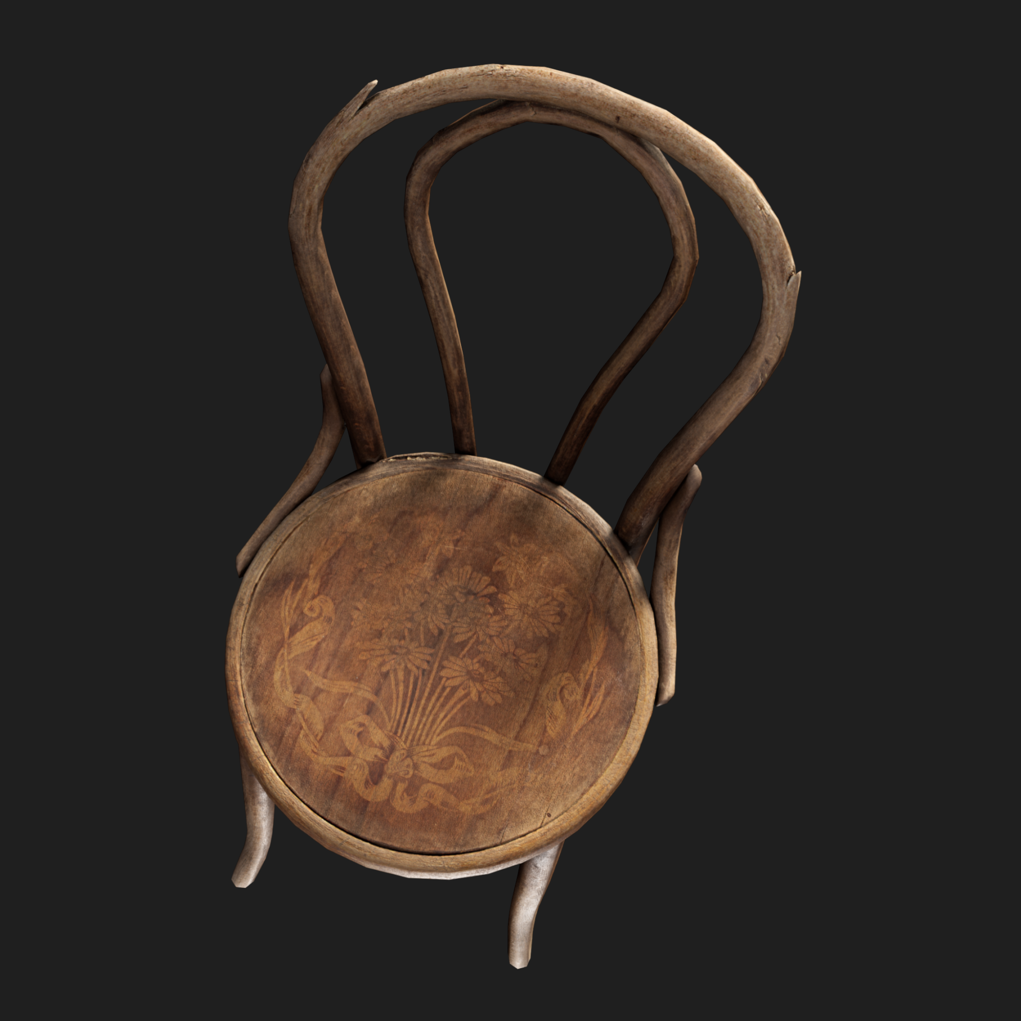 3D Furniture: Chair Wooden Thonet