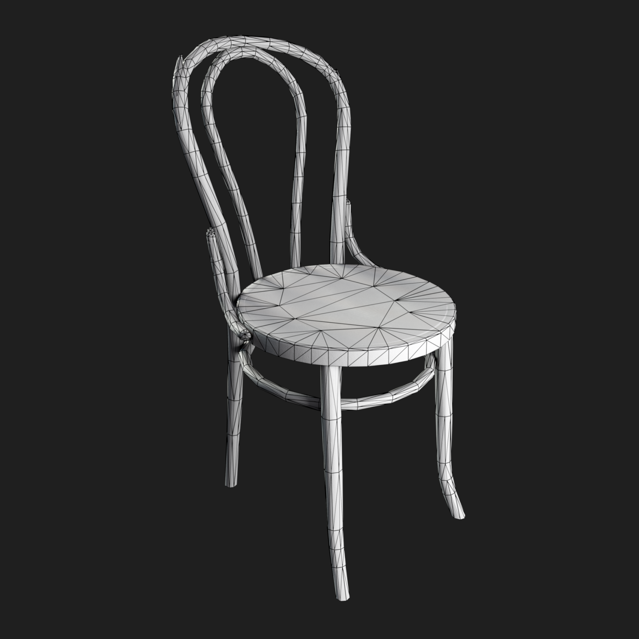3D Furniture: Chair Wooden Thonet