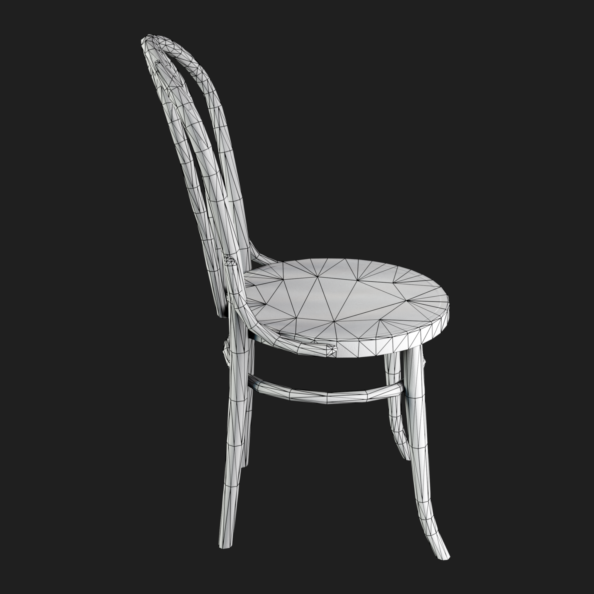3D Furniture: Chair Wooden Thonet