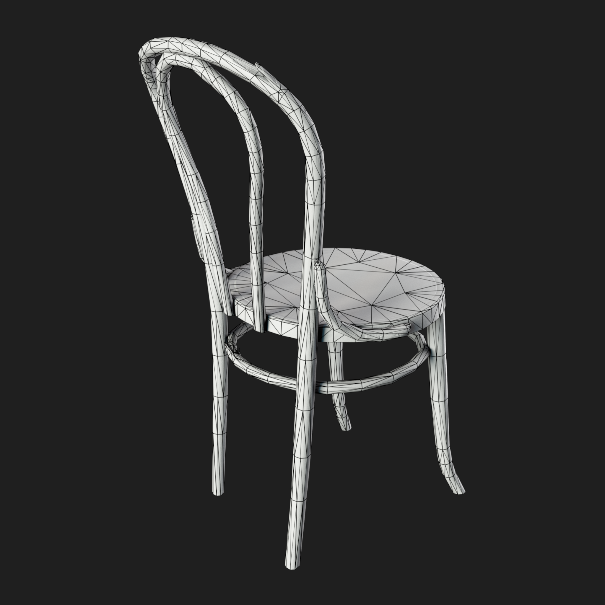 3D Furniture: Chair Wooden Thonet