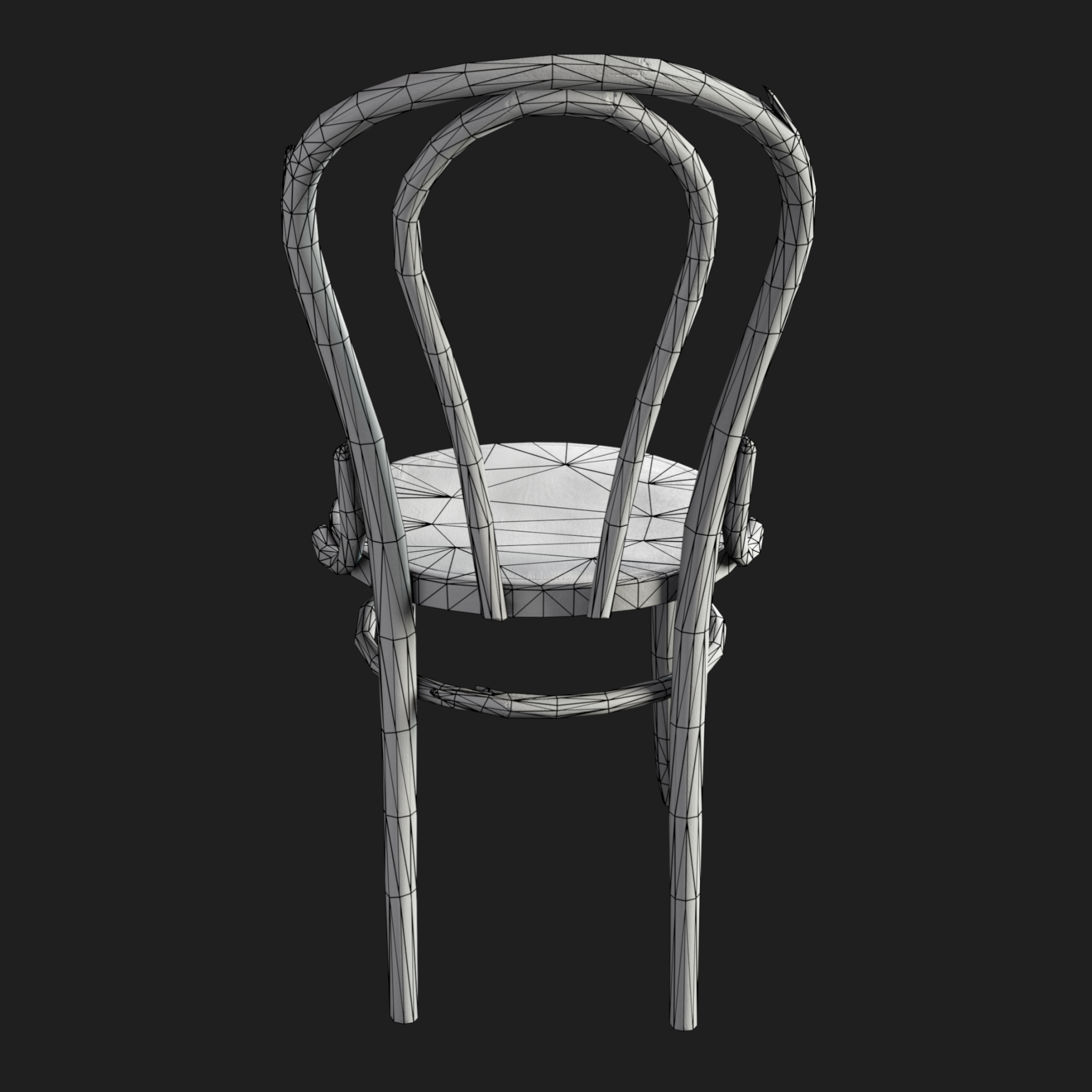 3D Furniture: Chair Wooden Thonet