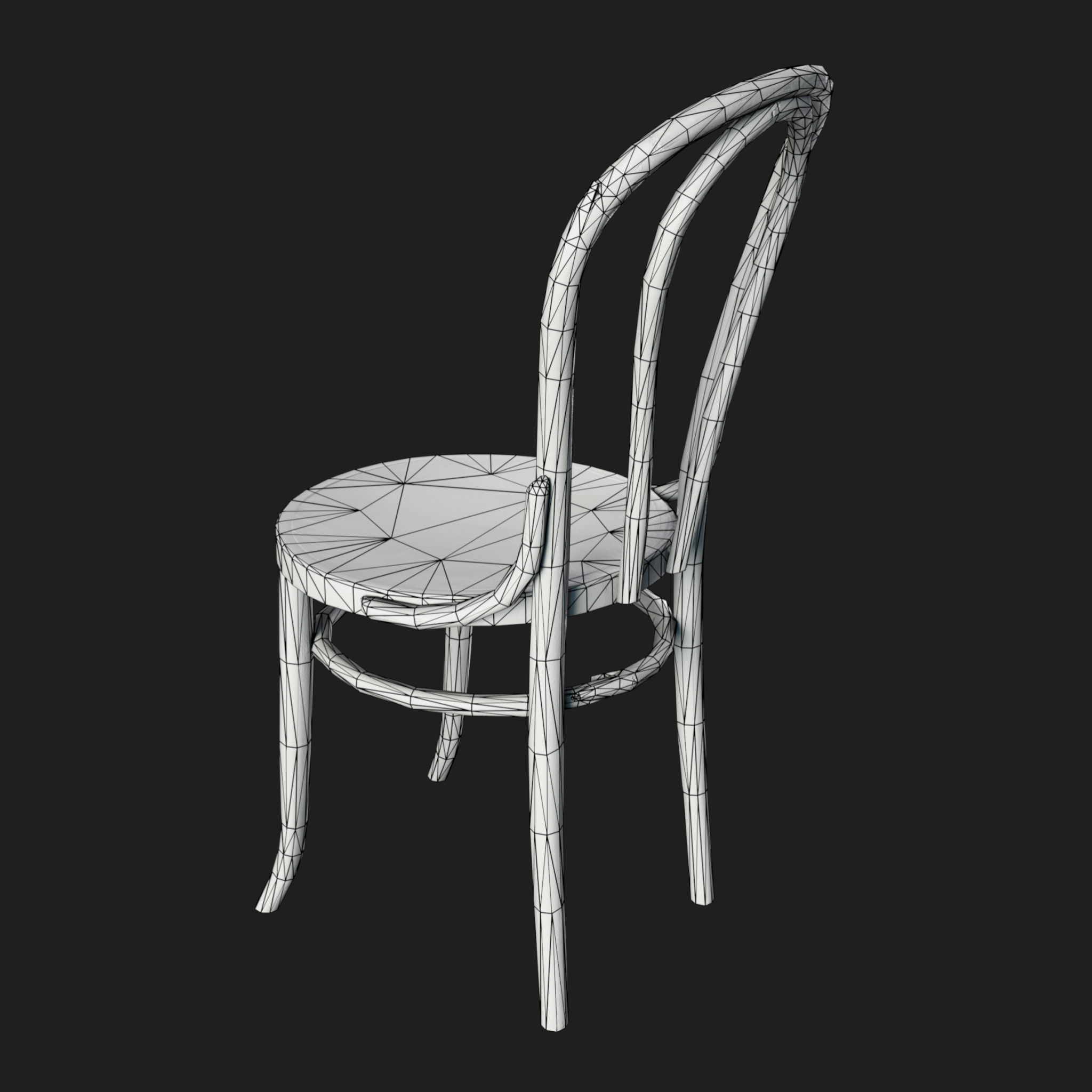 3D Furniture: Chair Wooden Thonet