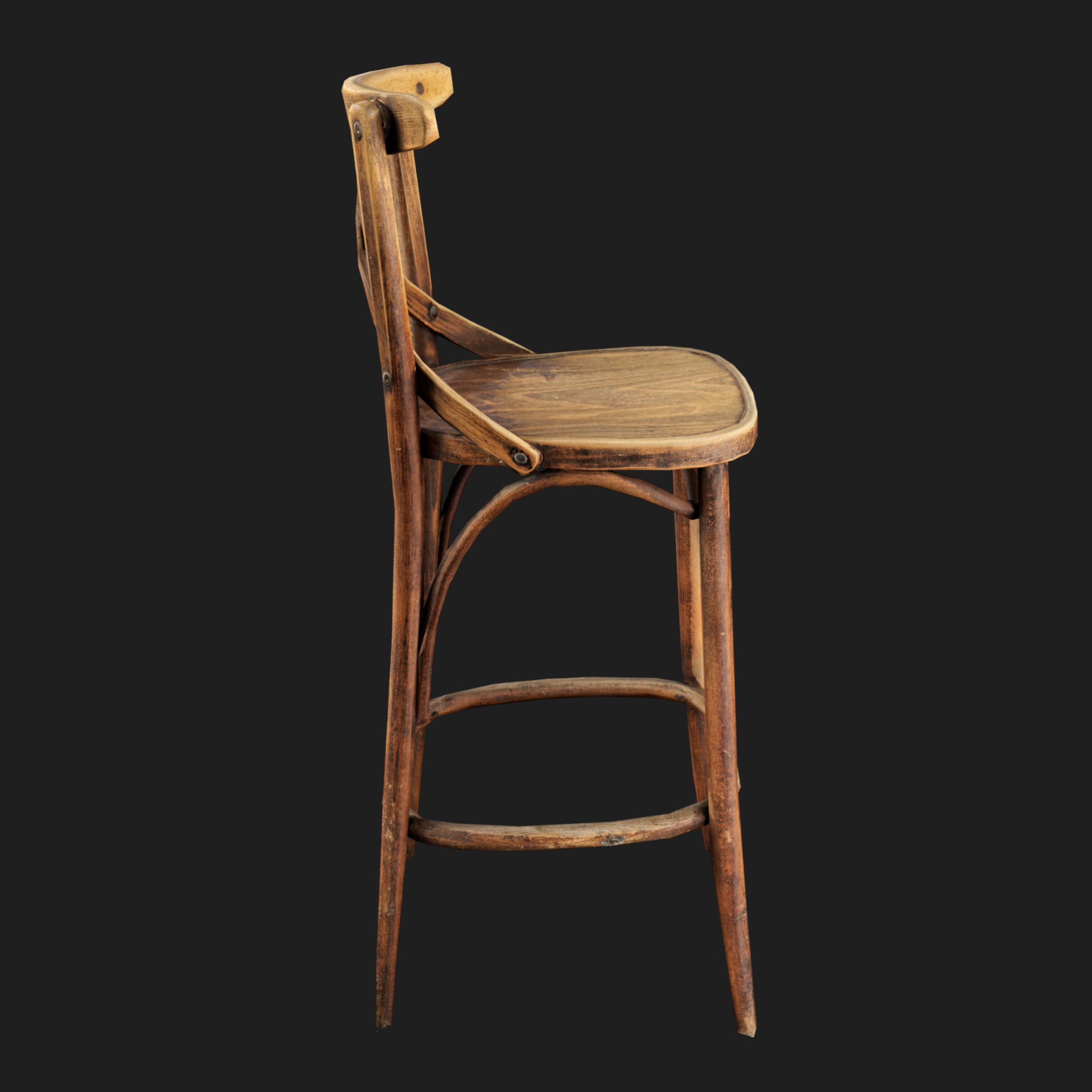 3D Furniture: Chair Bar Wood