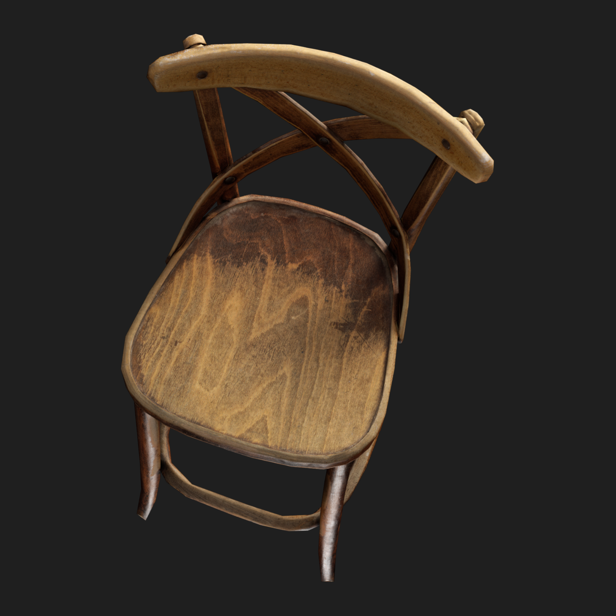 3D Furniture: Chair Bar Wood