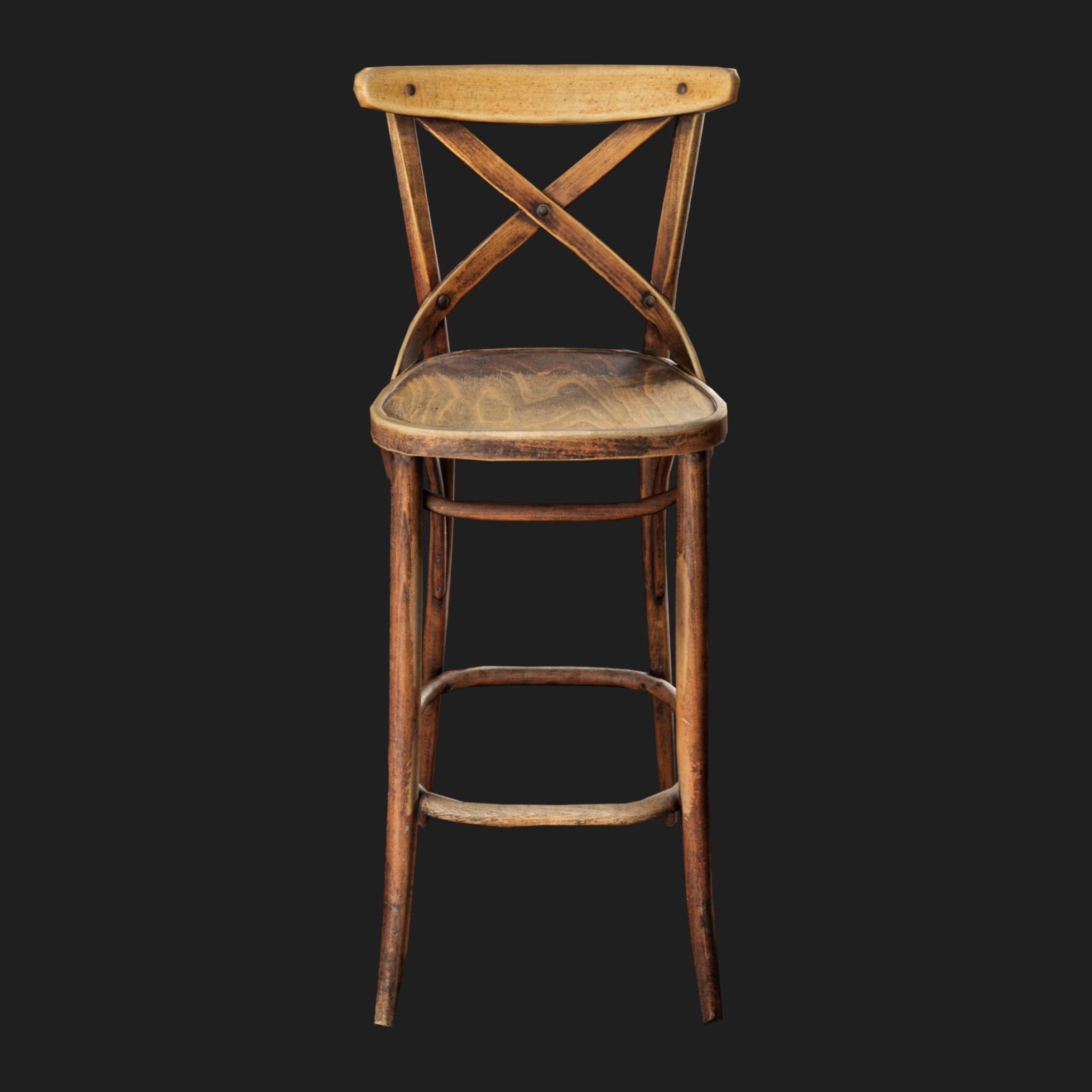 3D Furniture: Chair Bar Wood
