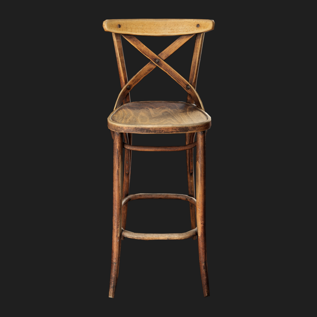 3D Wooden Bar Stool