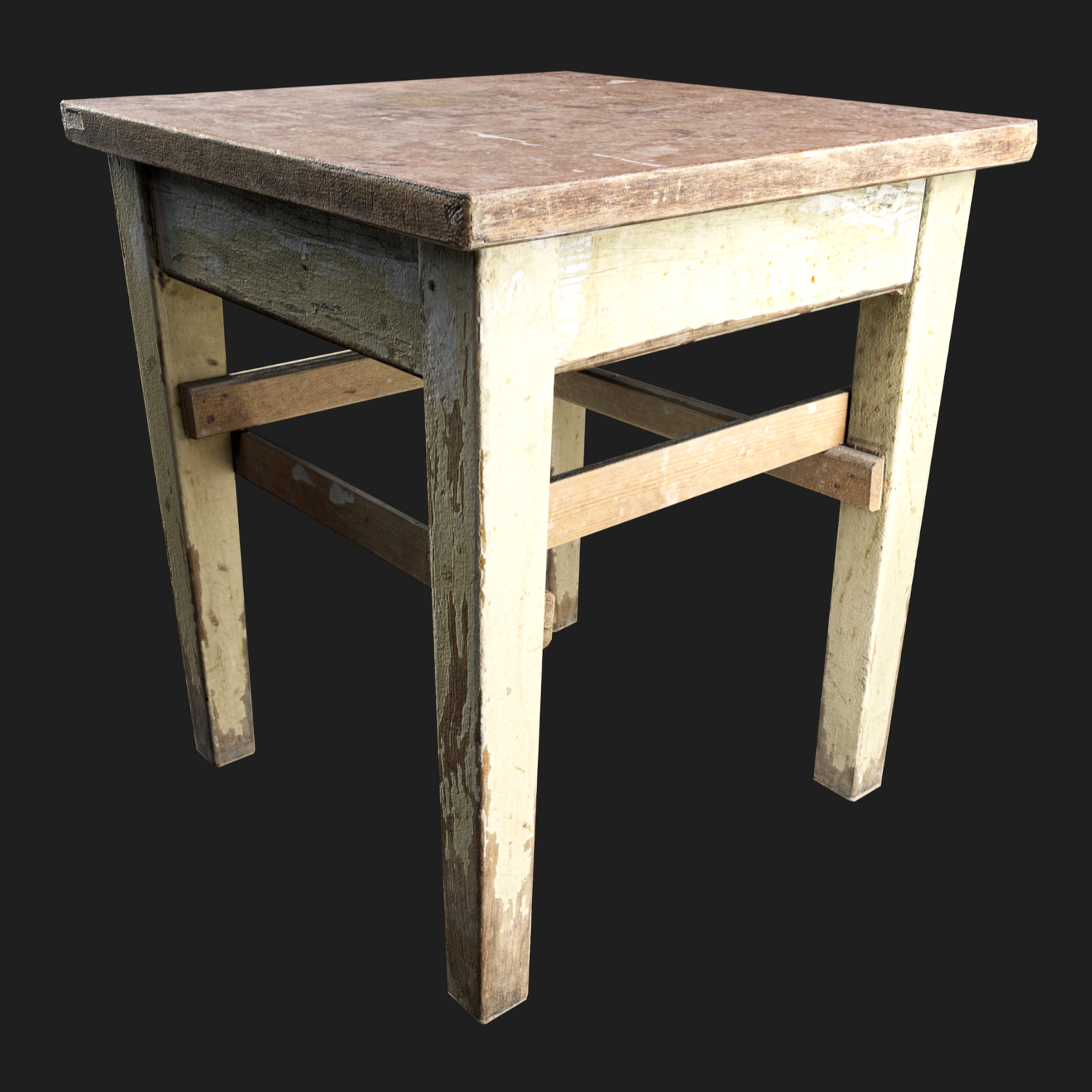 3D Small Handmade Wooden Table