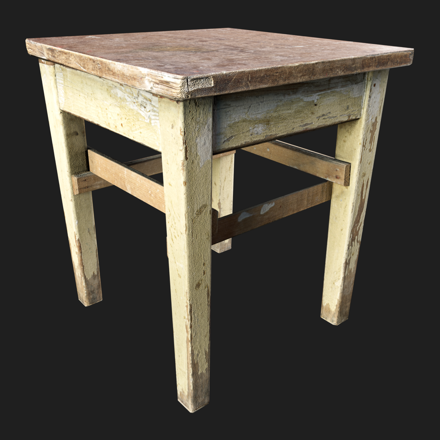 3D Small Handmade Wooden Table