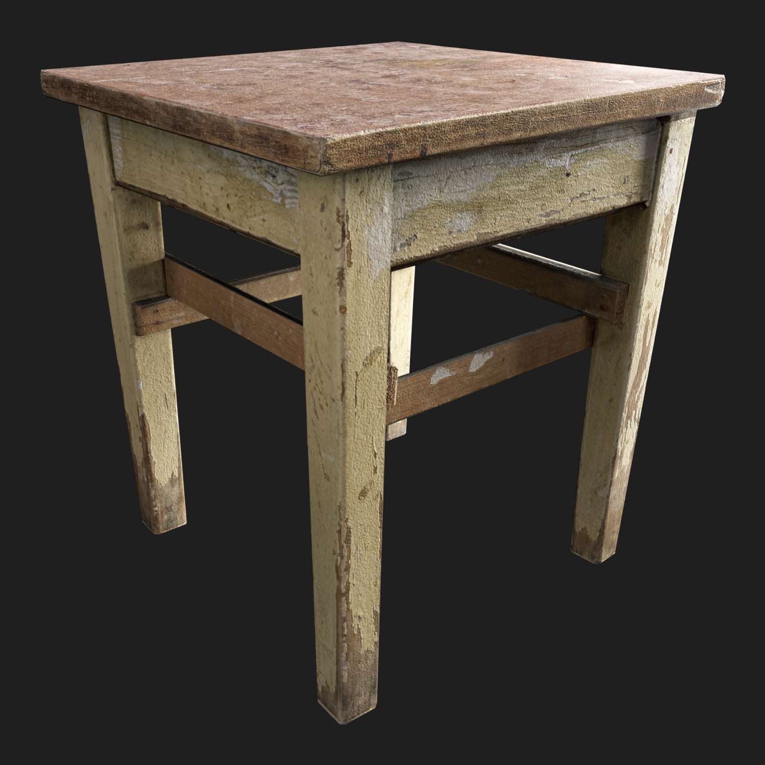 3D Small Handmade Wooden Table