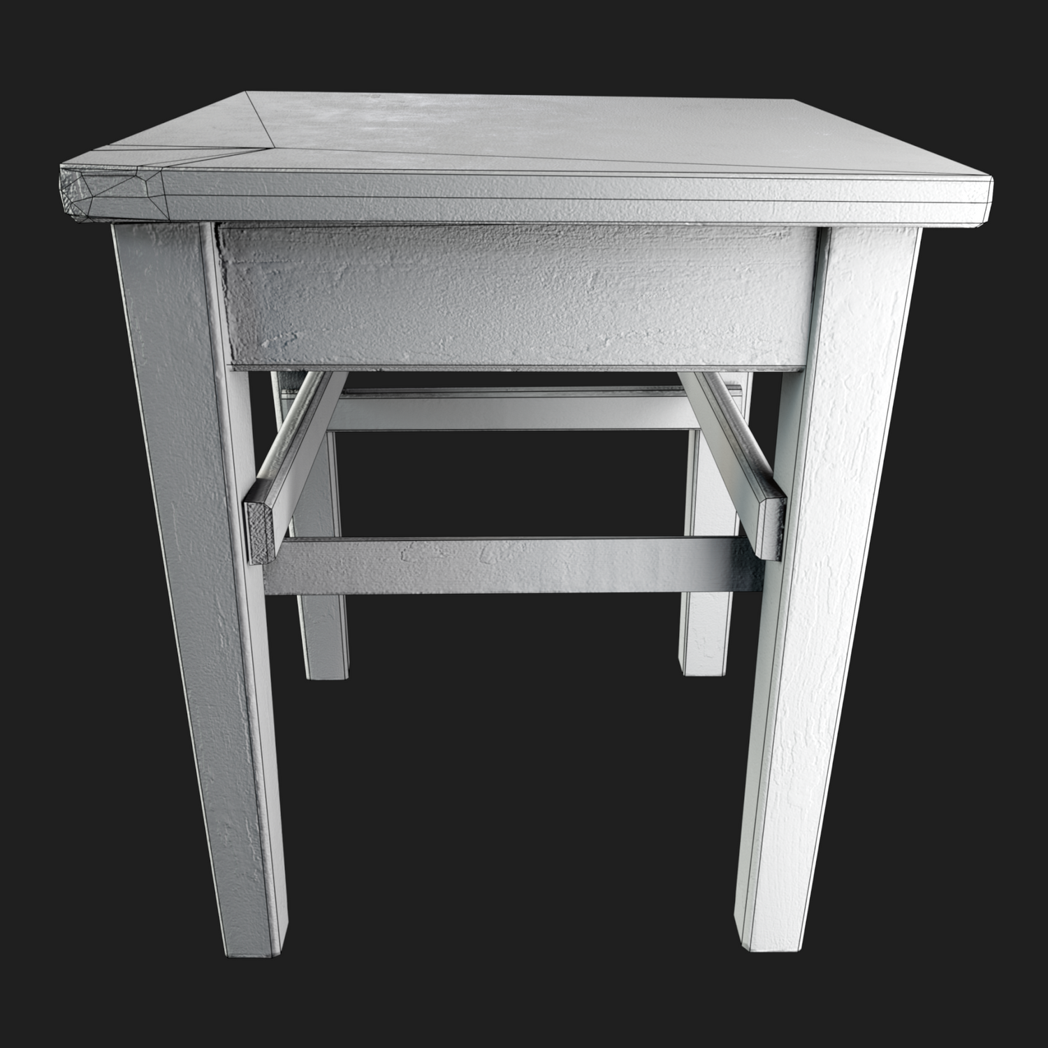 3D Small Handmade Wooden Table